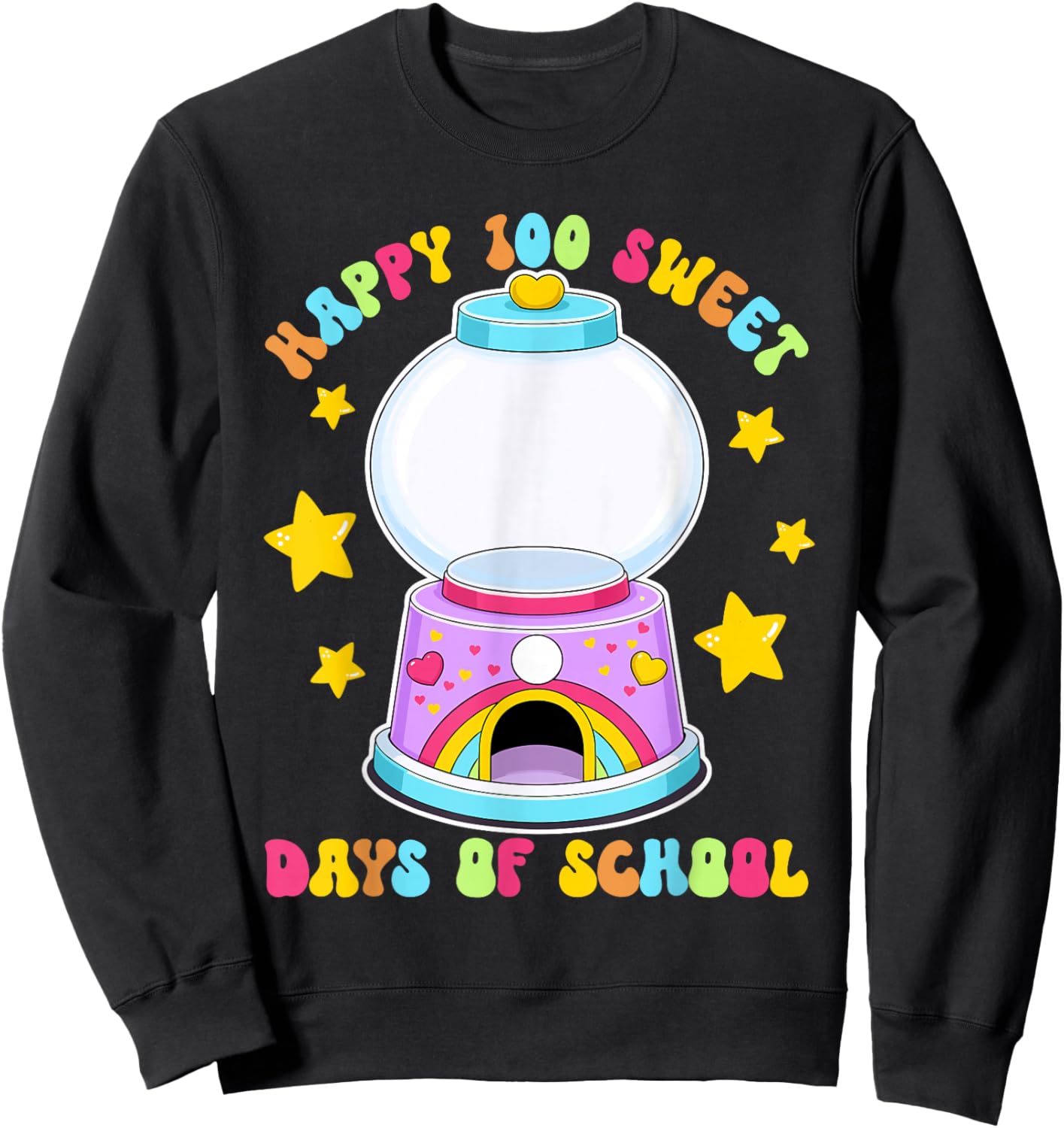 Funny 100 Days of School Gumball Machine Empty DIY Project Sweatshirt - Sweatshirt | Black