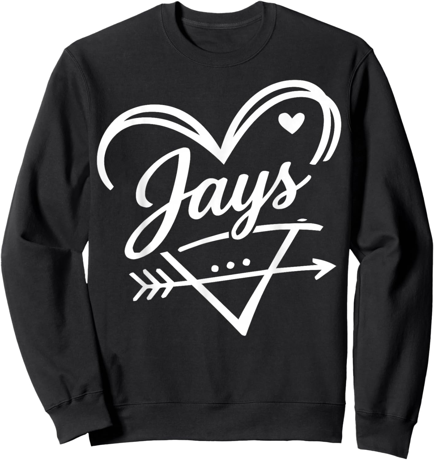 Retro Jays Name Cute Graphic Gift Women Kids Sweatshirt - Sweatshirt | Black