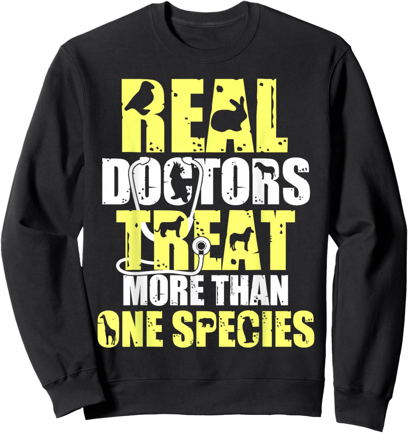 Funny Veterinarian Design Women Vet Tech Veterinary Sweatshirt - Sweatshirt | Black
