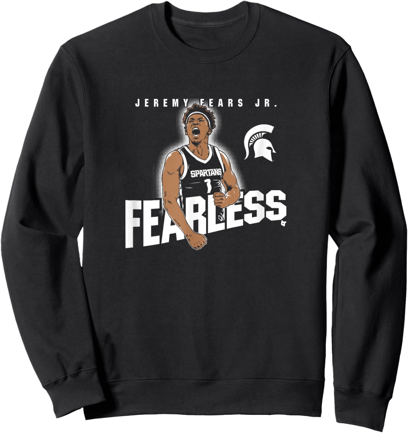 Jeremy Fears Jr. - Fearless - Michigan State Basketball Sweatshirt - Sweatshirt | Black