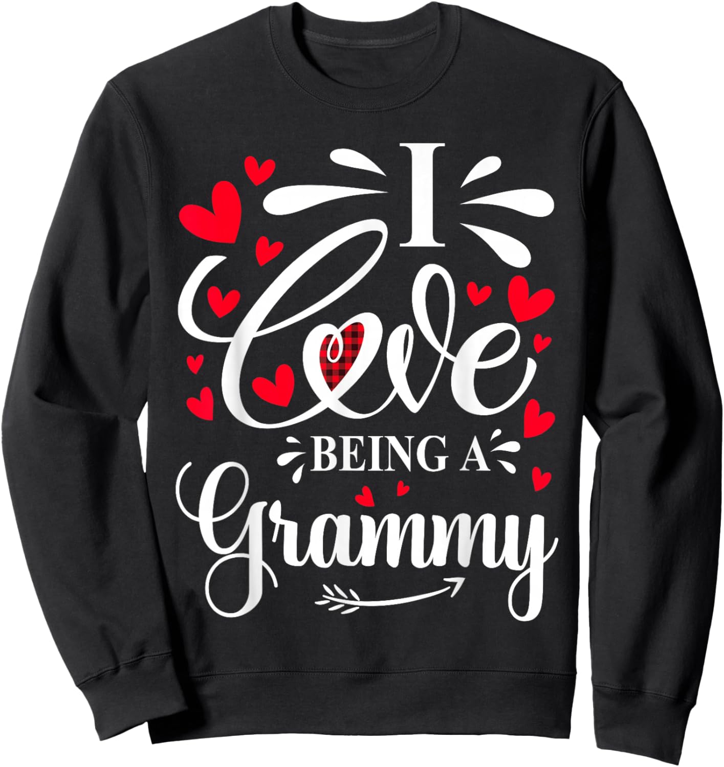 I Love Being A Grammy Valentines Sweatshirt - Sweatshirt | Black