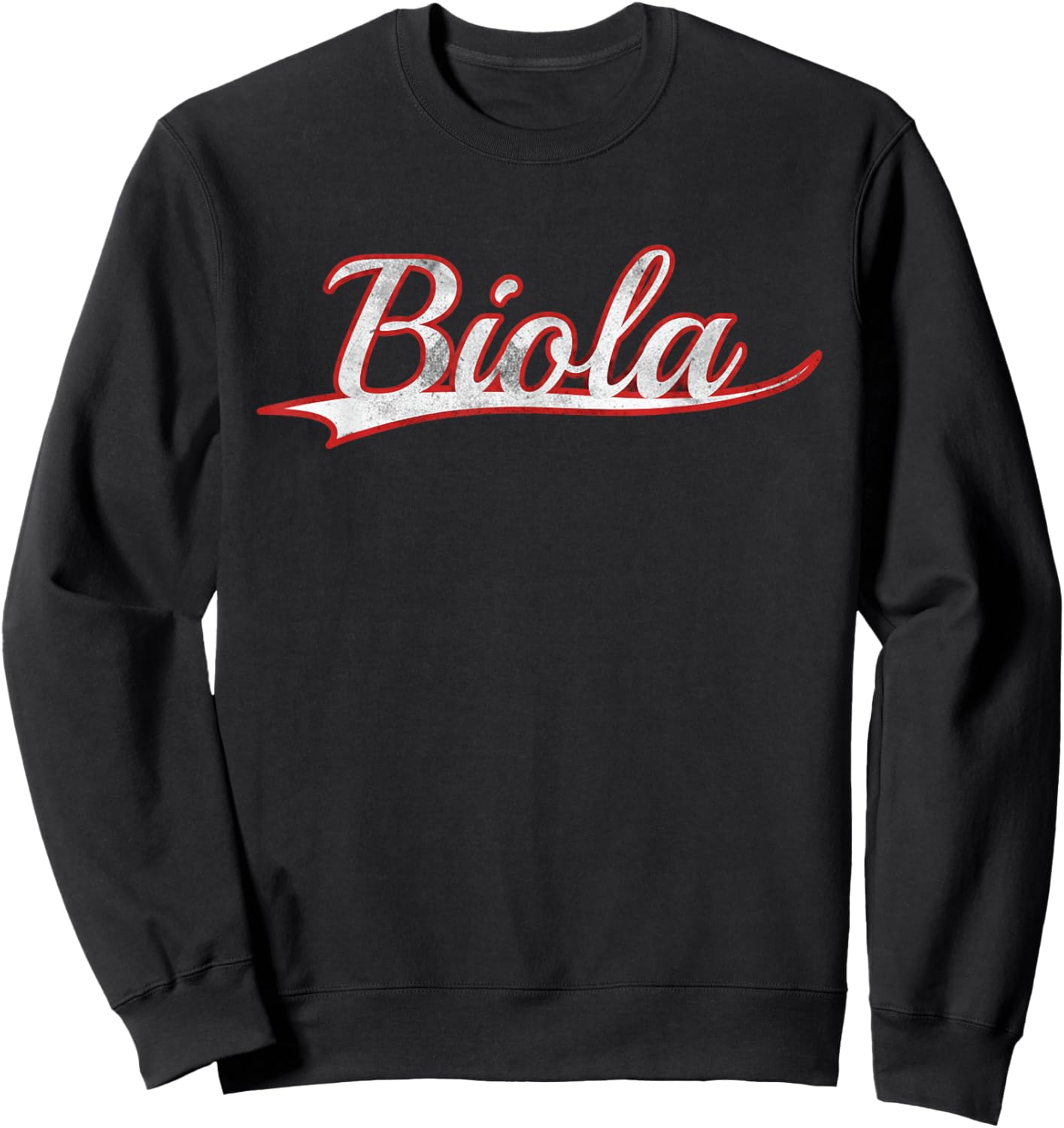 Biola Christian Faith Ministry Vintage Varsity Throwback Sweatshirt - Sweatshirt | Black