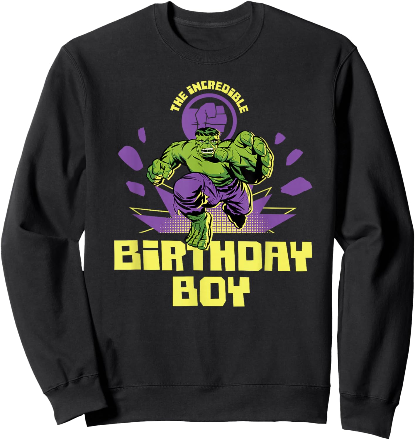 Marvel Super Heroes Hulk The Incredible Birthday Boy Party Sweatshirt - Sweatshirt | Black