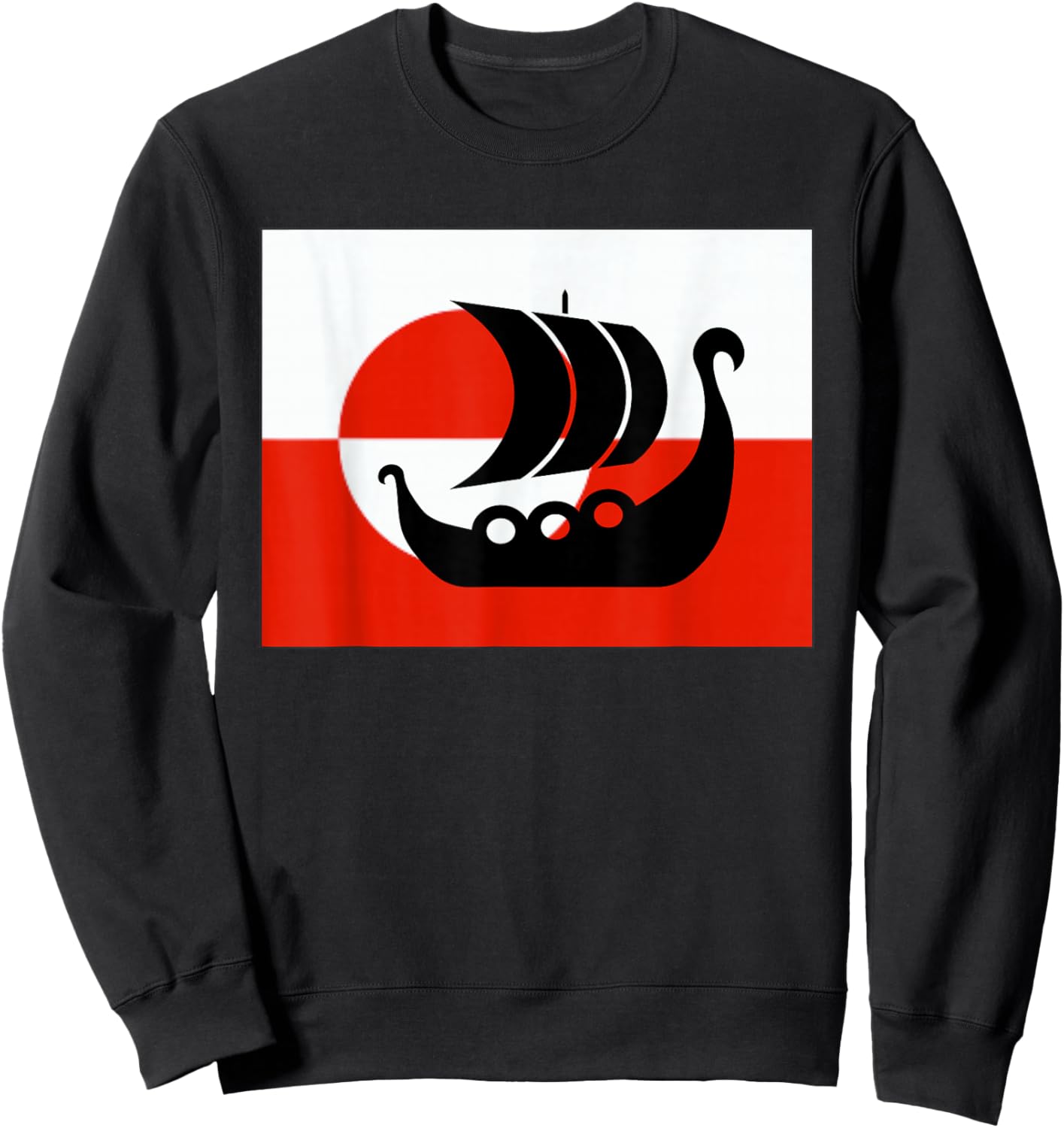 Denmark Greenland Flag is Not for Sale Support Danish Design Sweatshirt - Sweatshirt | Black