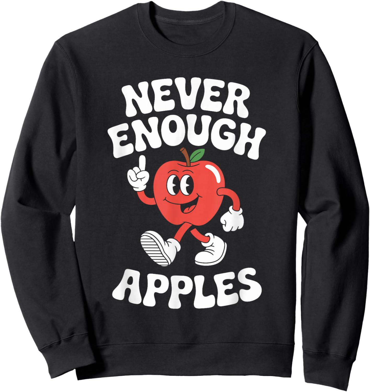 Funny Apple or Apples Retro Sweatshirt - Sweatshirt | Black