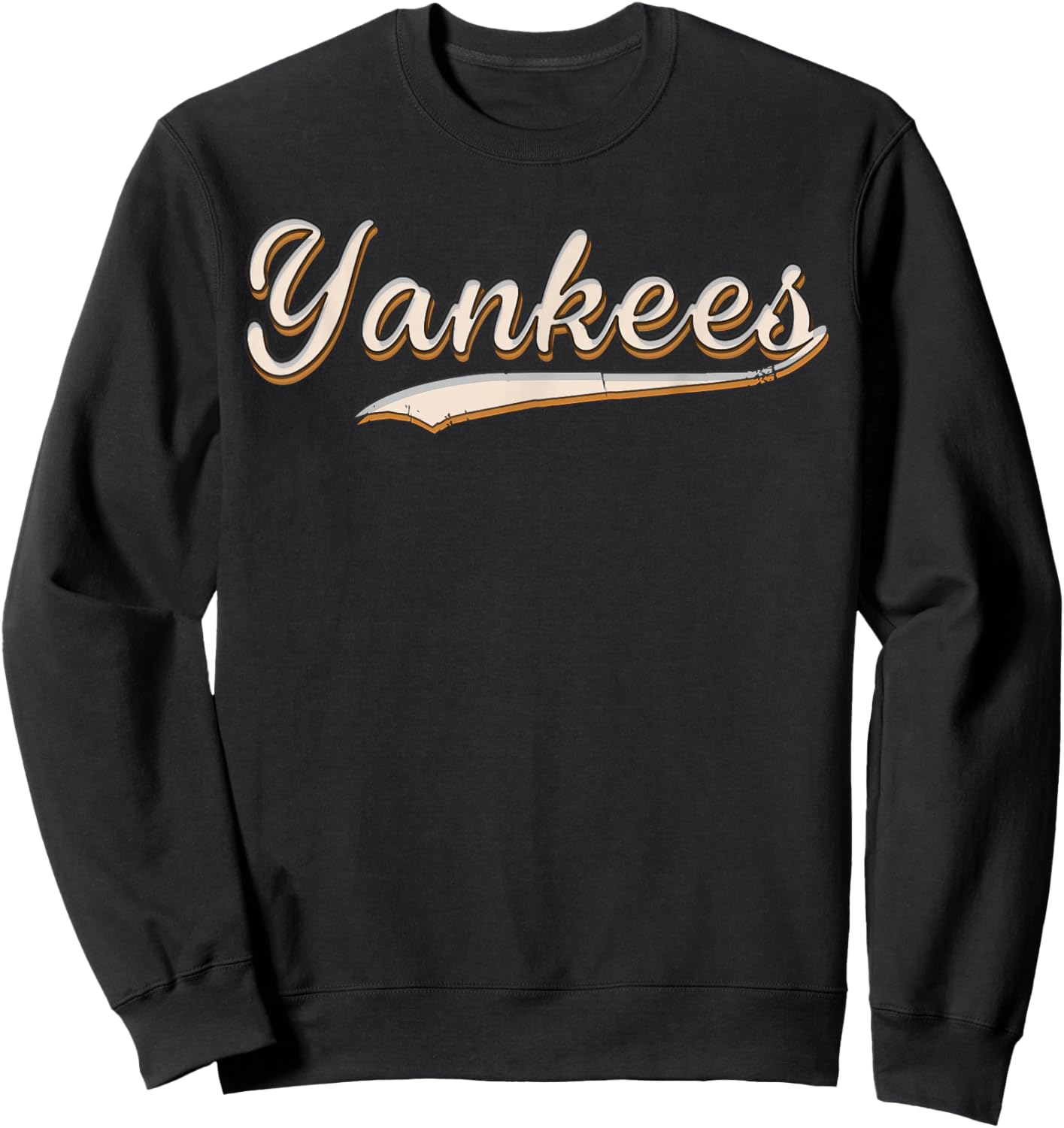 Vintage Yankees Retro Style 70s 80s First Name Personalized Sweatshirt - Sweatshirt | Black