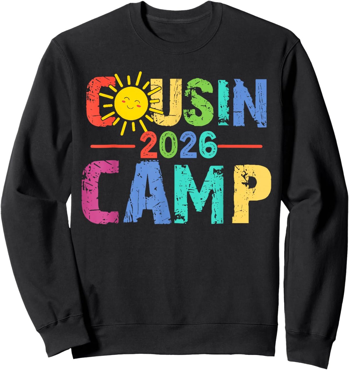 Family Camping Summer Vacation Crew Cousin Camp 2026 Sweatshirt - Sweatshirt | Black