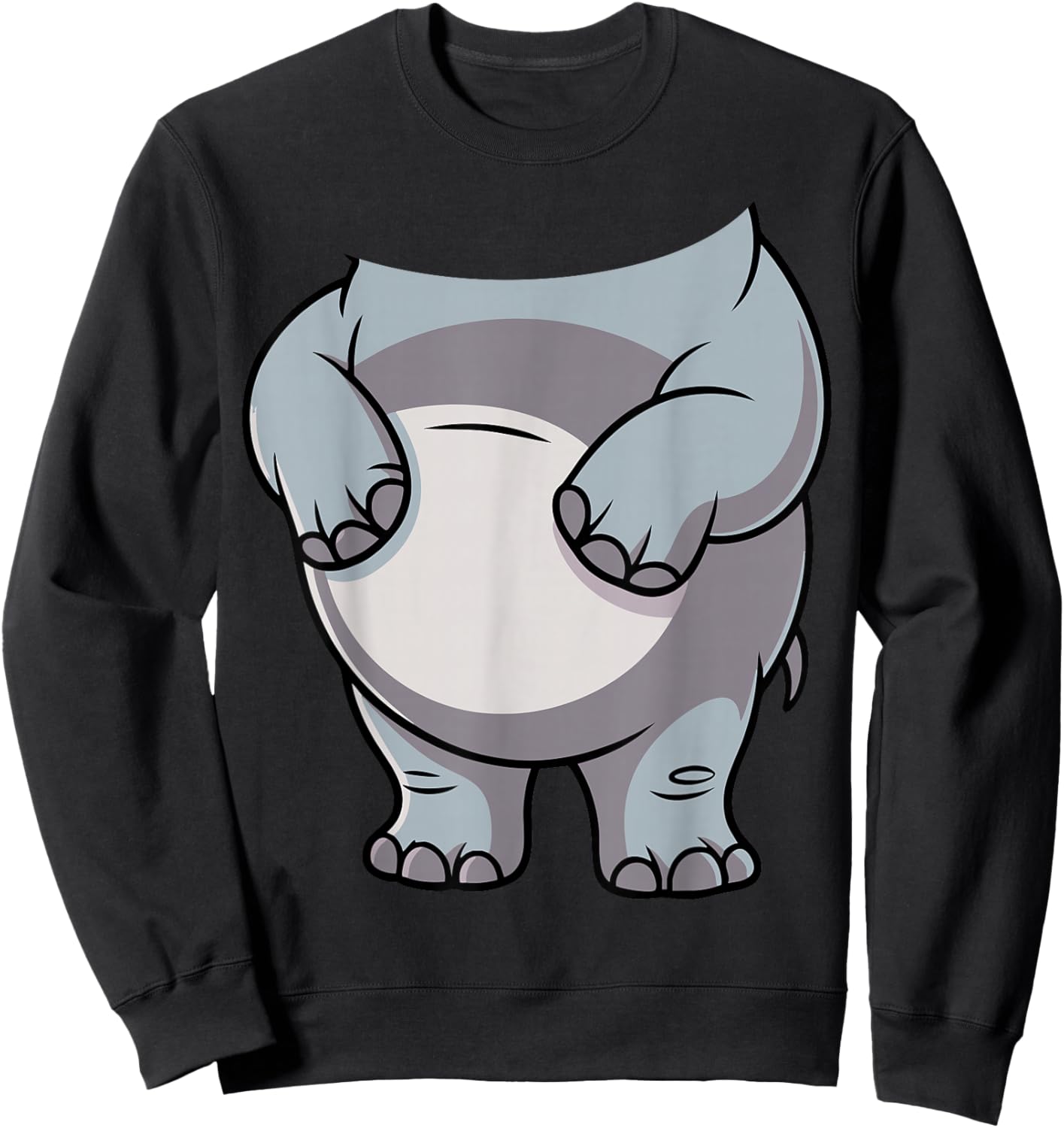 Hippo Shirt Adult Kids Men Women Hippopotamus Costume Sweatshirt - Sweatshirt | Black