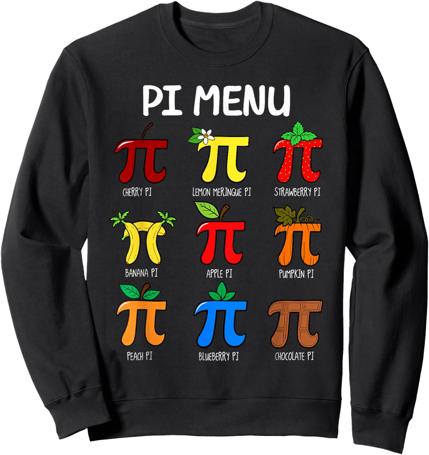 Pi Menu 3.14 Symbol Happy Pie Day Math Teacher Women Toddler Sweatshirt - Sweatshirt | Black