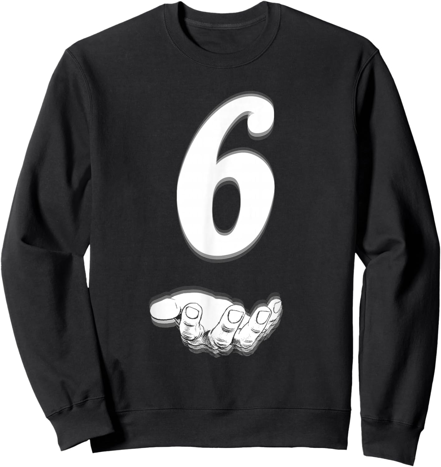 Funny Six Seven Meme 6 7 Halloween Costume Matching 6 Sweatshirt - Sweatshirt | Black