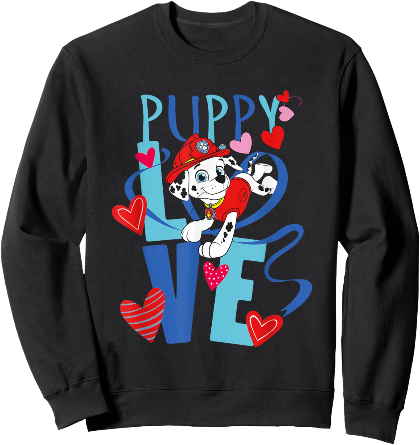 Paw Patrol Valentine's Day Puppy Love Sweatshirt - Sweatshirt | Black