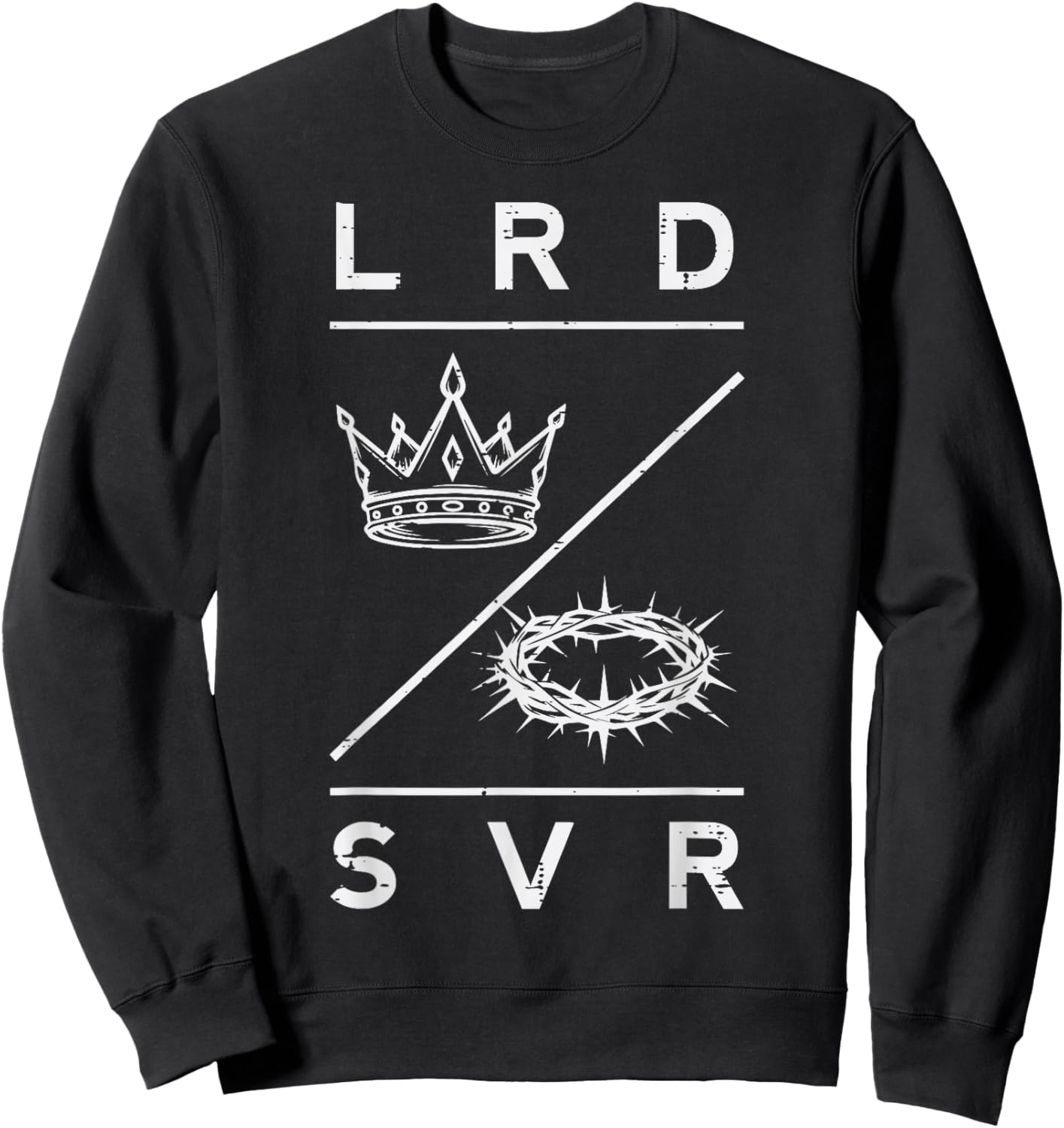 Lord Saviour Crown Christian God Jesus Bible Men Women Kids Sweatshirt - Sweatshirt | Black