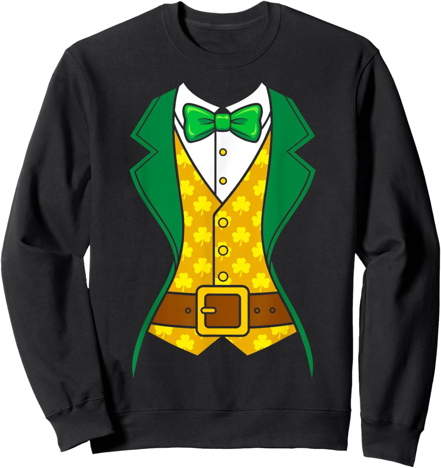 Tuxedo Women Leprechaun Costume Saint Patricks Day Boys Kids Sweatshirt - Sweatshirt | Black