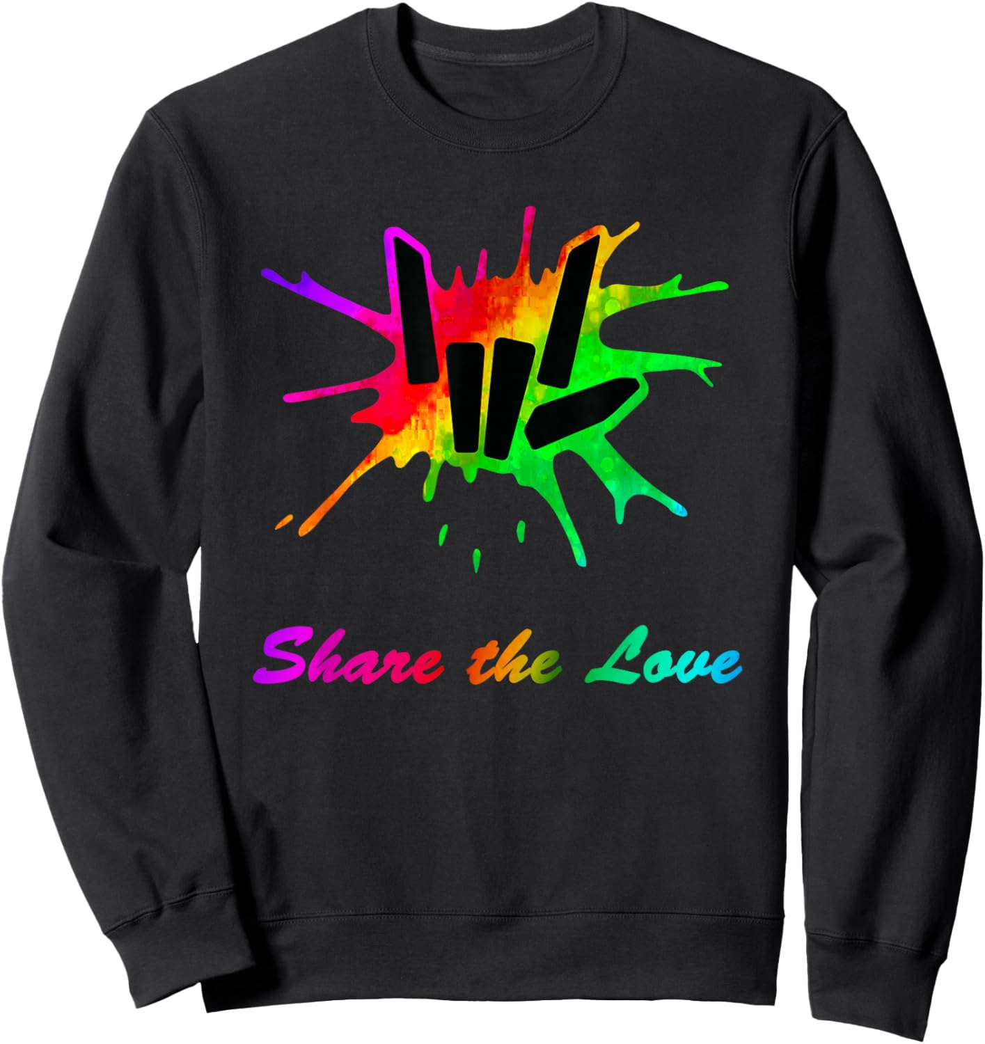 Sharer Share The Love Birthday Gifts for Kids and Youth Sweatshirt - Sweatshirt | Black