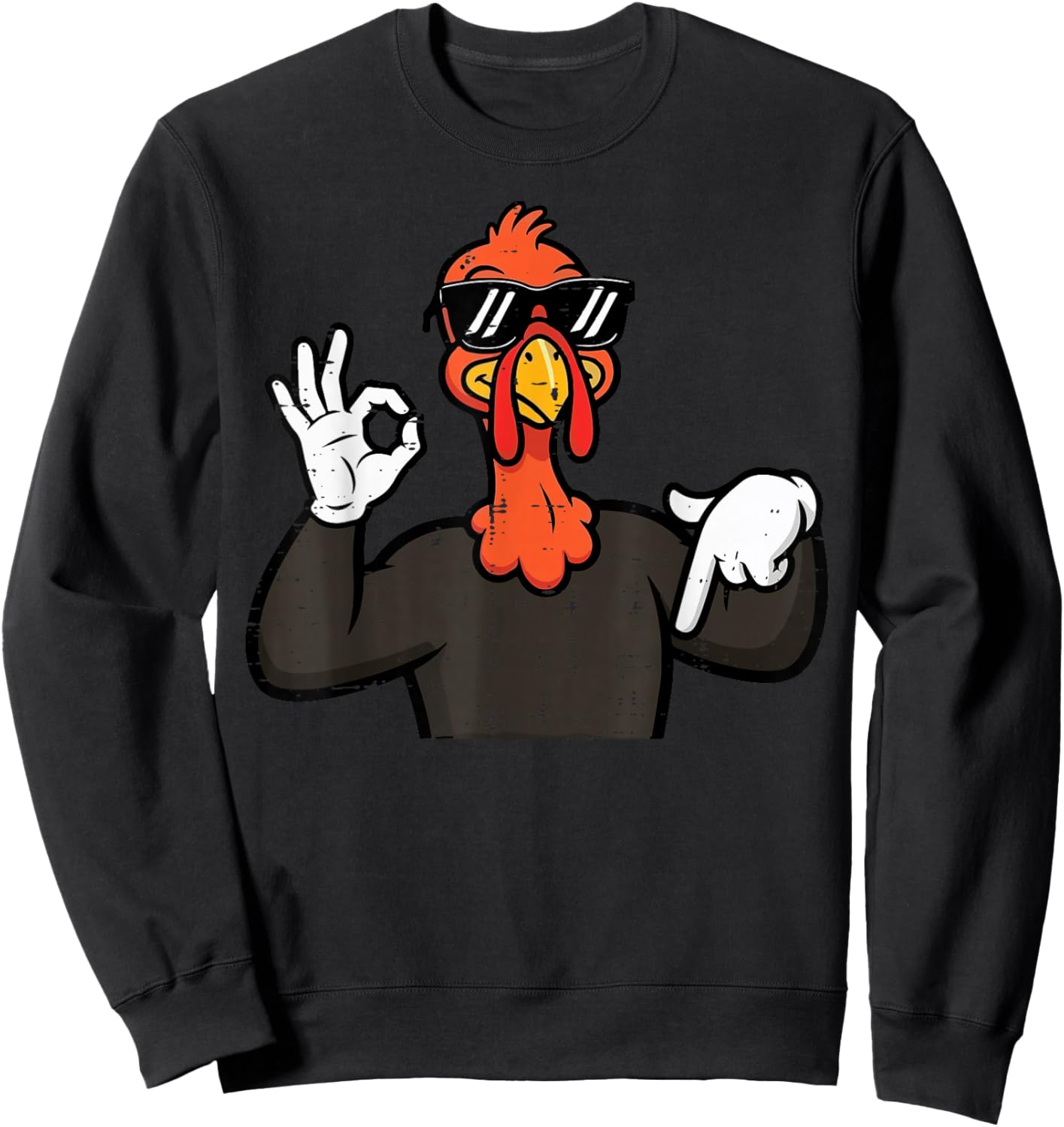 Thanksgiving Turkey 67 Hand Sign Funny 6 7 Meme Men Kids Boy Sweatshirt - Sweatshirt | Black