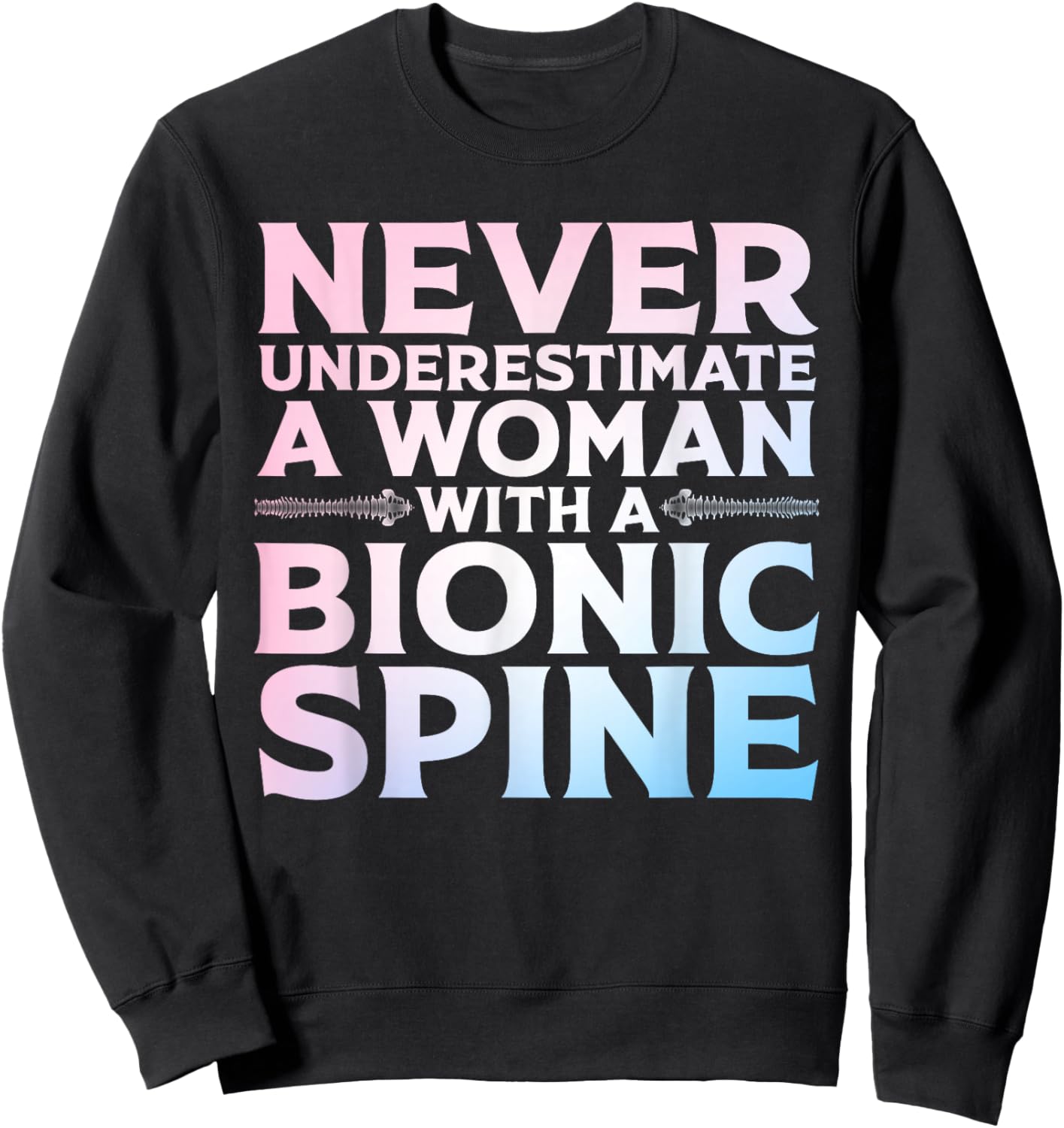 Spine Surgery Art Girls Back Lumbar Spine Surgery Sweatshirt - Sweatshirt | Black