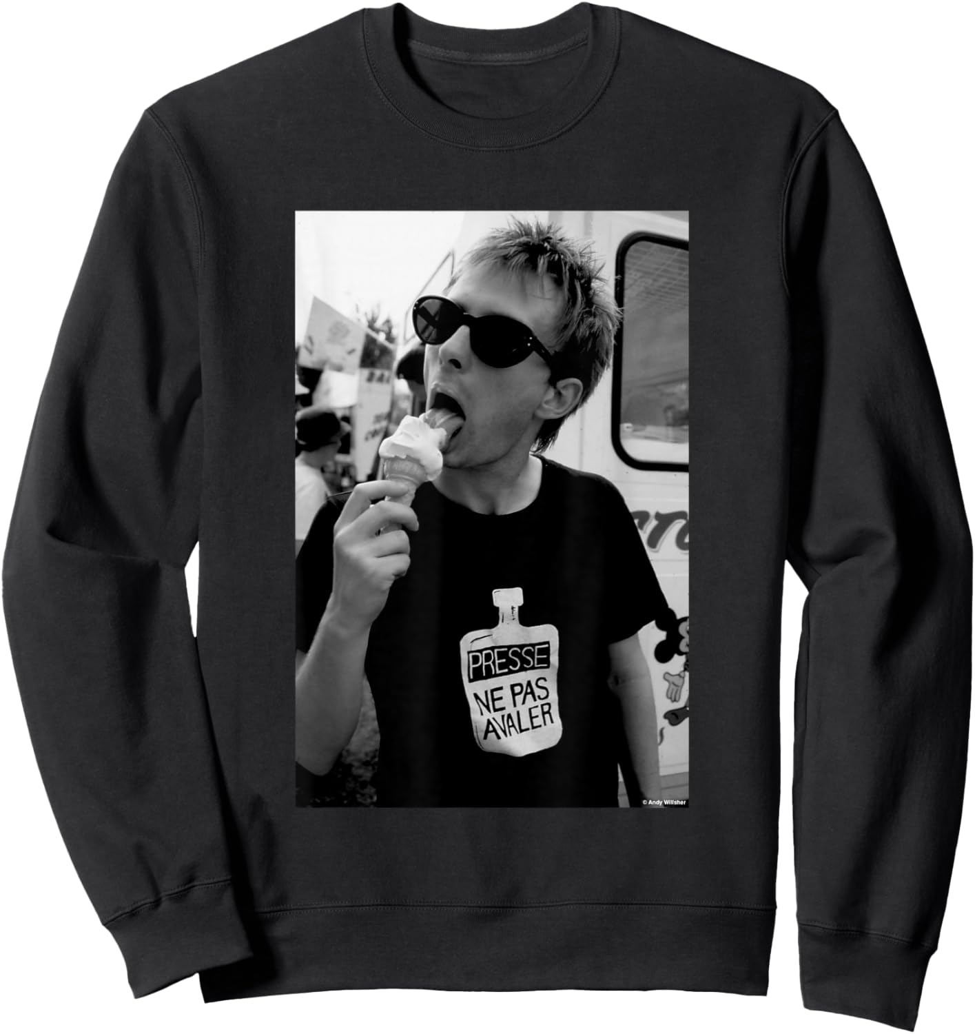 Thom Yorke of Radiohead The Bends Era by Andy Willsher Sweatshirt - Sweatshirt | Black
