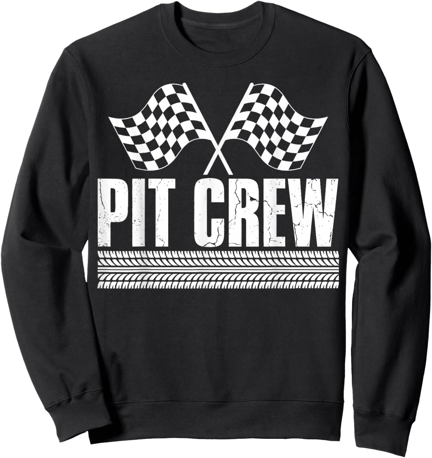 Pit Crew Birthday Party for Family Matching Race Car Racing Sweatshirt - Sweatshirt | Black
