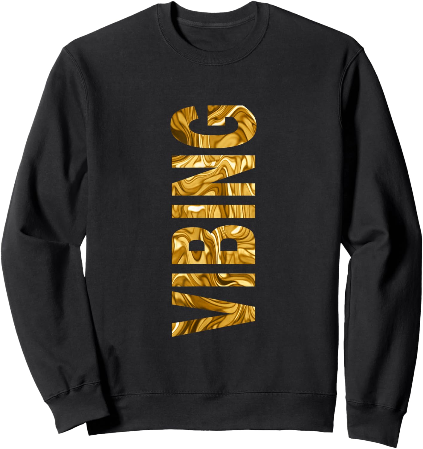 Brown Color Vibing Liquid Brown Graphic Sweatshirt - Sweatshirt | Black