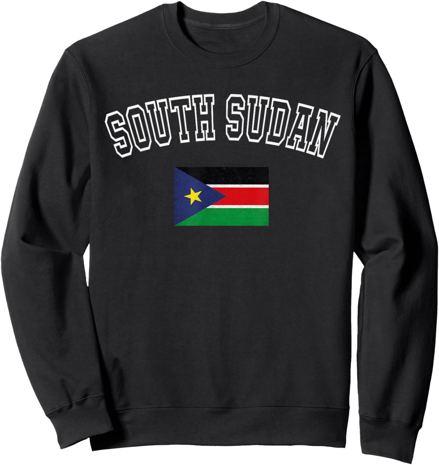 South Sudan Flag Vintage Retro Heritage Design Sweatshirt - Sweatshirt | Black