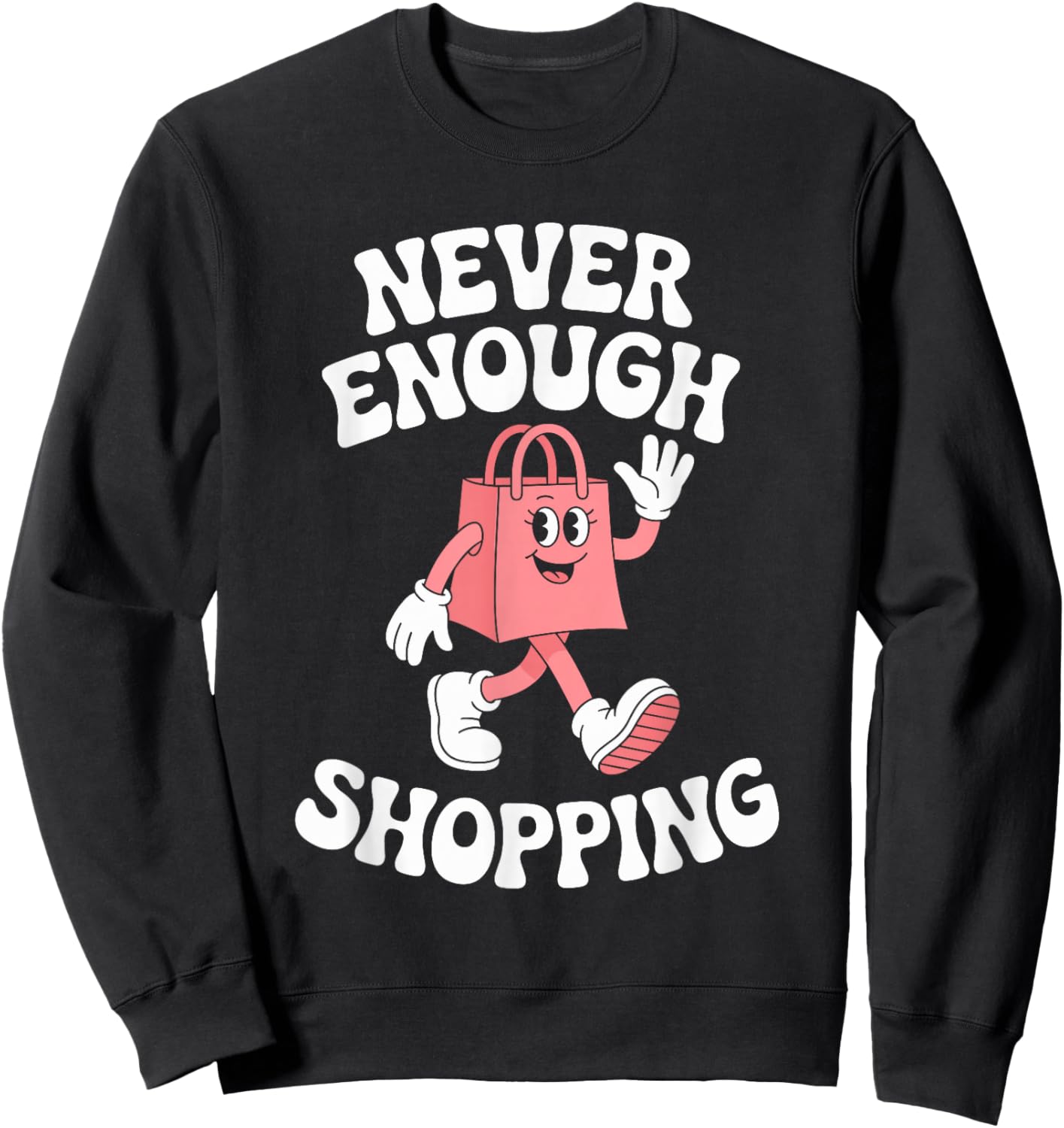 Funny Shopping Retro Sweatshirt - Sweatshirt | Black
