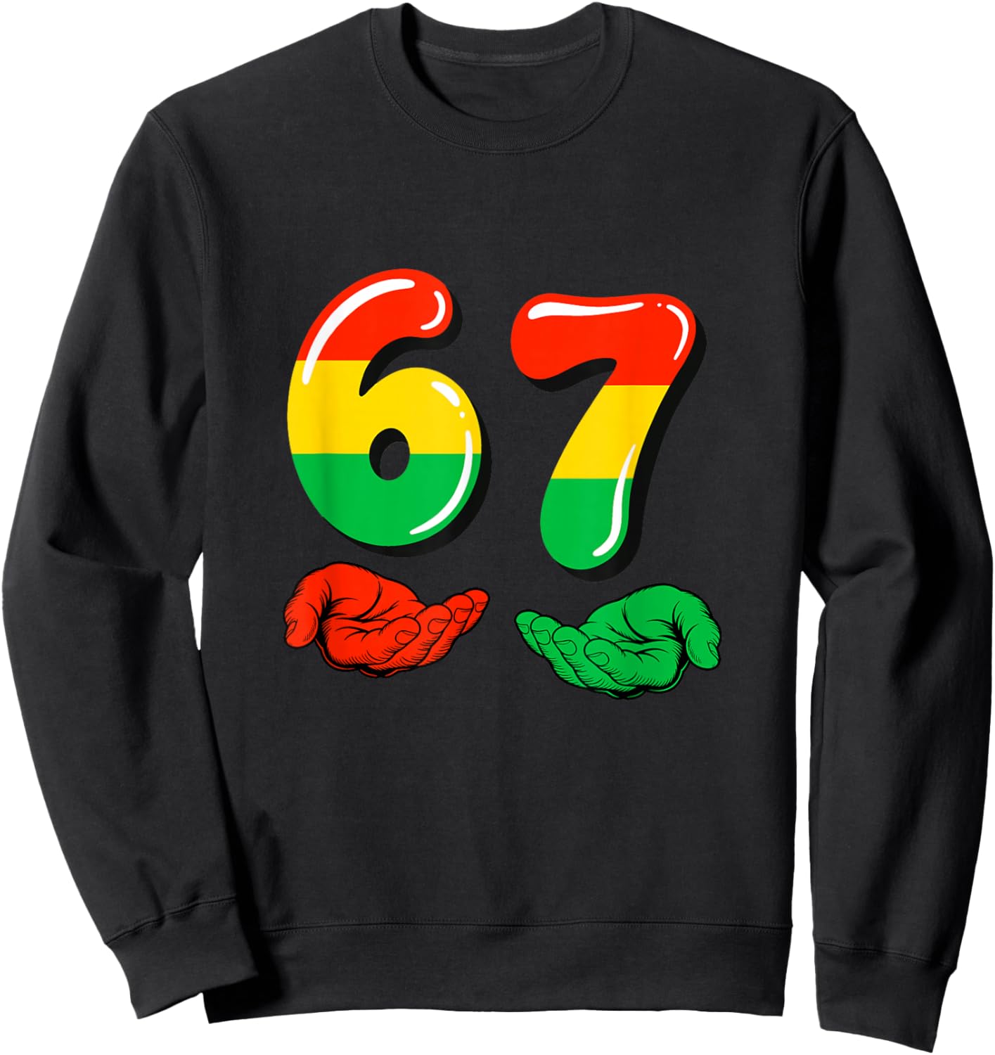 67 Black History Month Funny Six Seven Meme Bruh African Sweatshirt - Sweatshirt | Black
