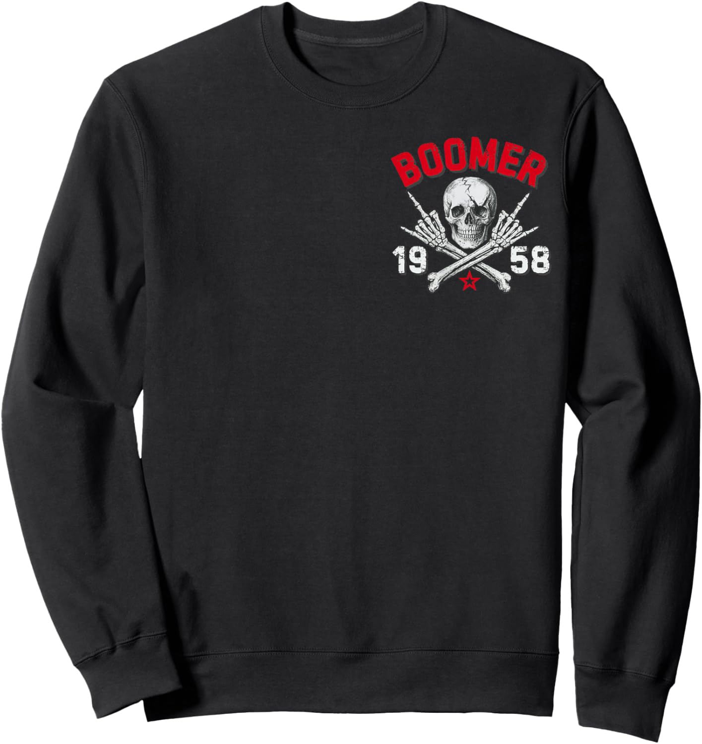 Boomer 1958 Before All You Sissie were Born Skull Sweatshirt - Sweatshirt | Black