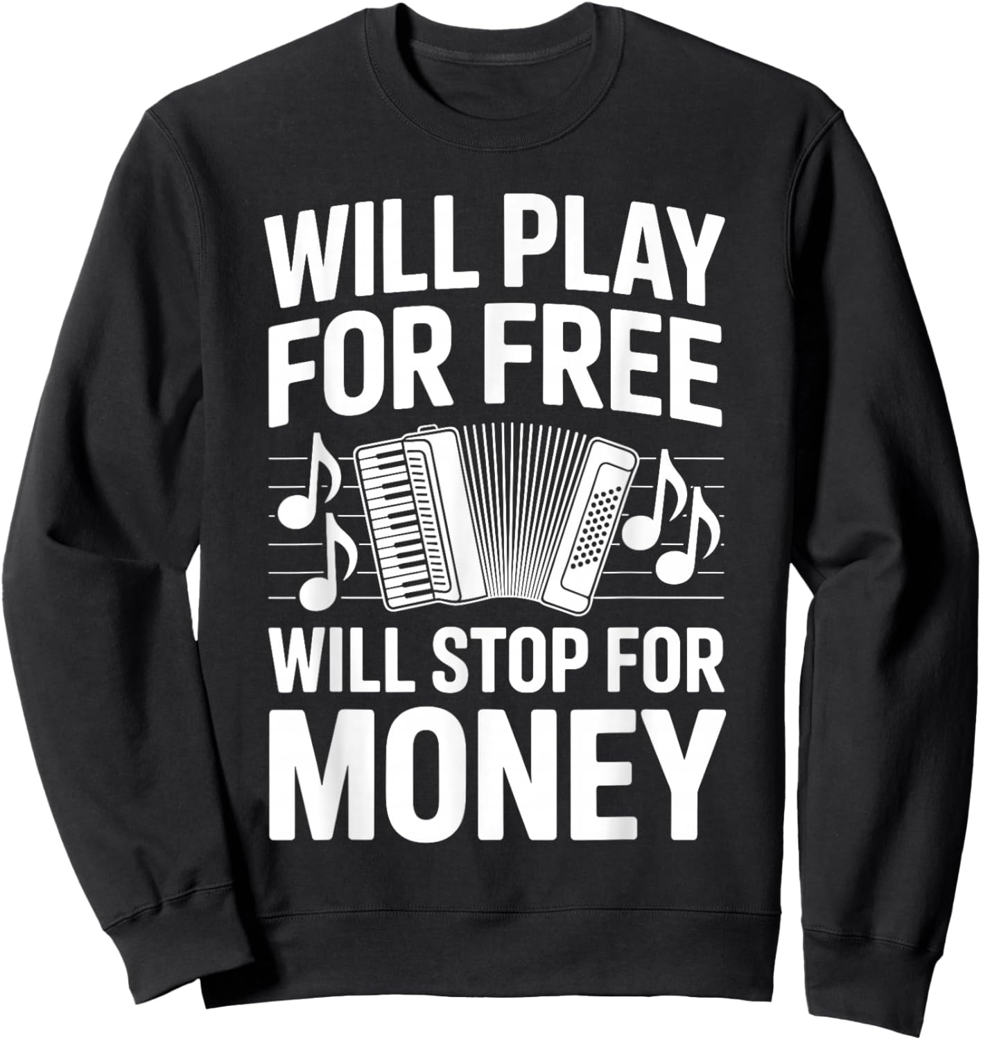 Accordion Art Women Accordionist Accordion Player Sweatshirt - Sweatshirt | Black
