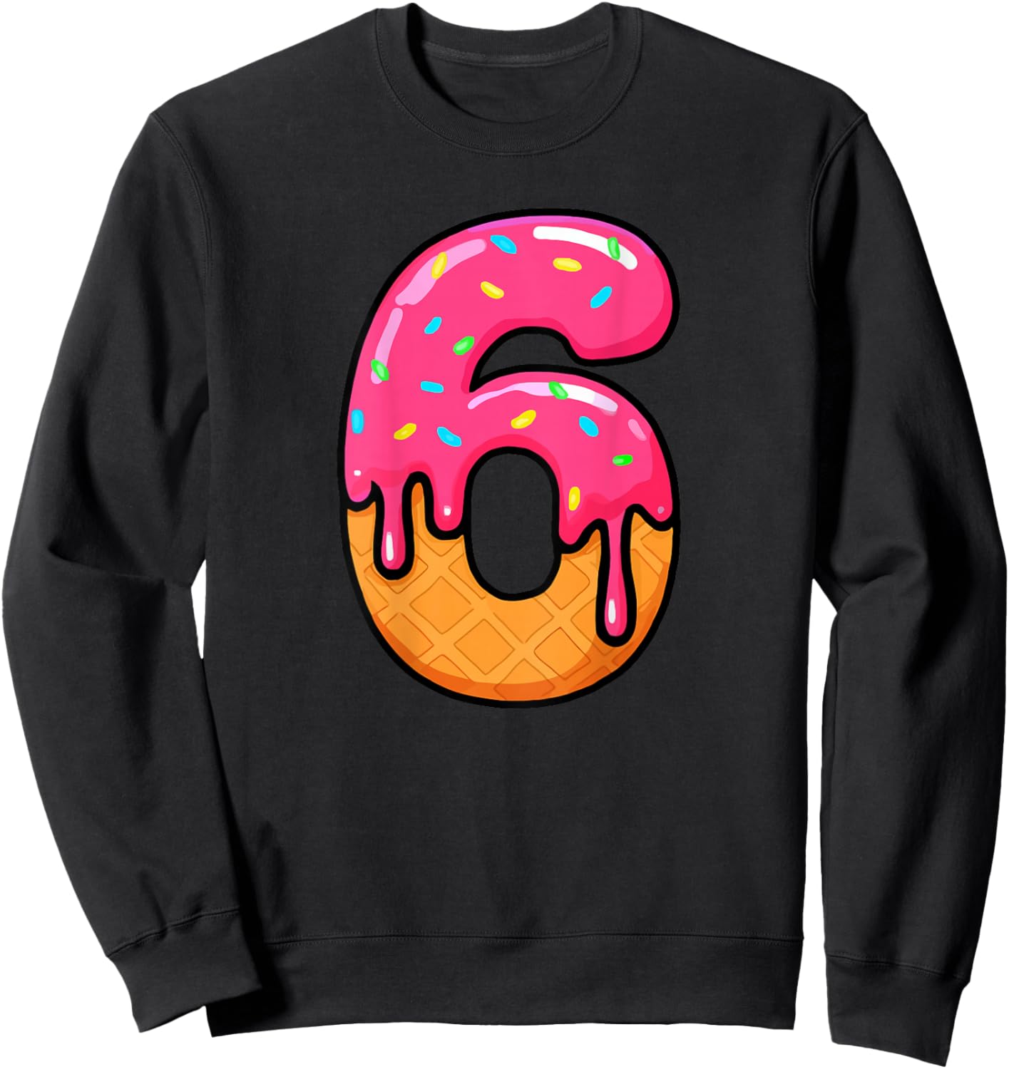 67 Ice Cream Drip Meme 6 7 Hallowee Costume Couple (On Back) Sweatshirt - Sweatshirt | Black