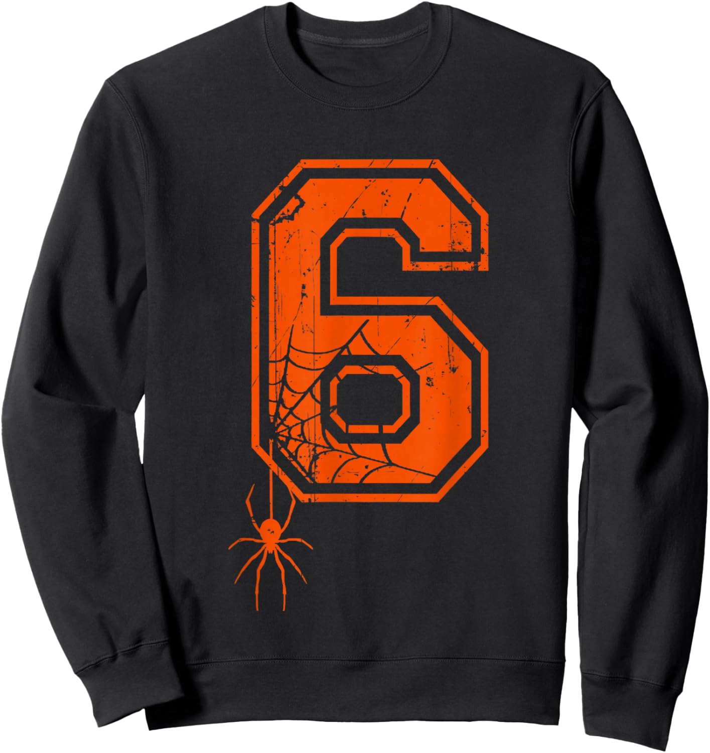Number 6 67 Meme Halloween Spider Costume Matching Group Sweatshirt - Sweatshirt | Black