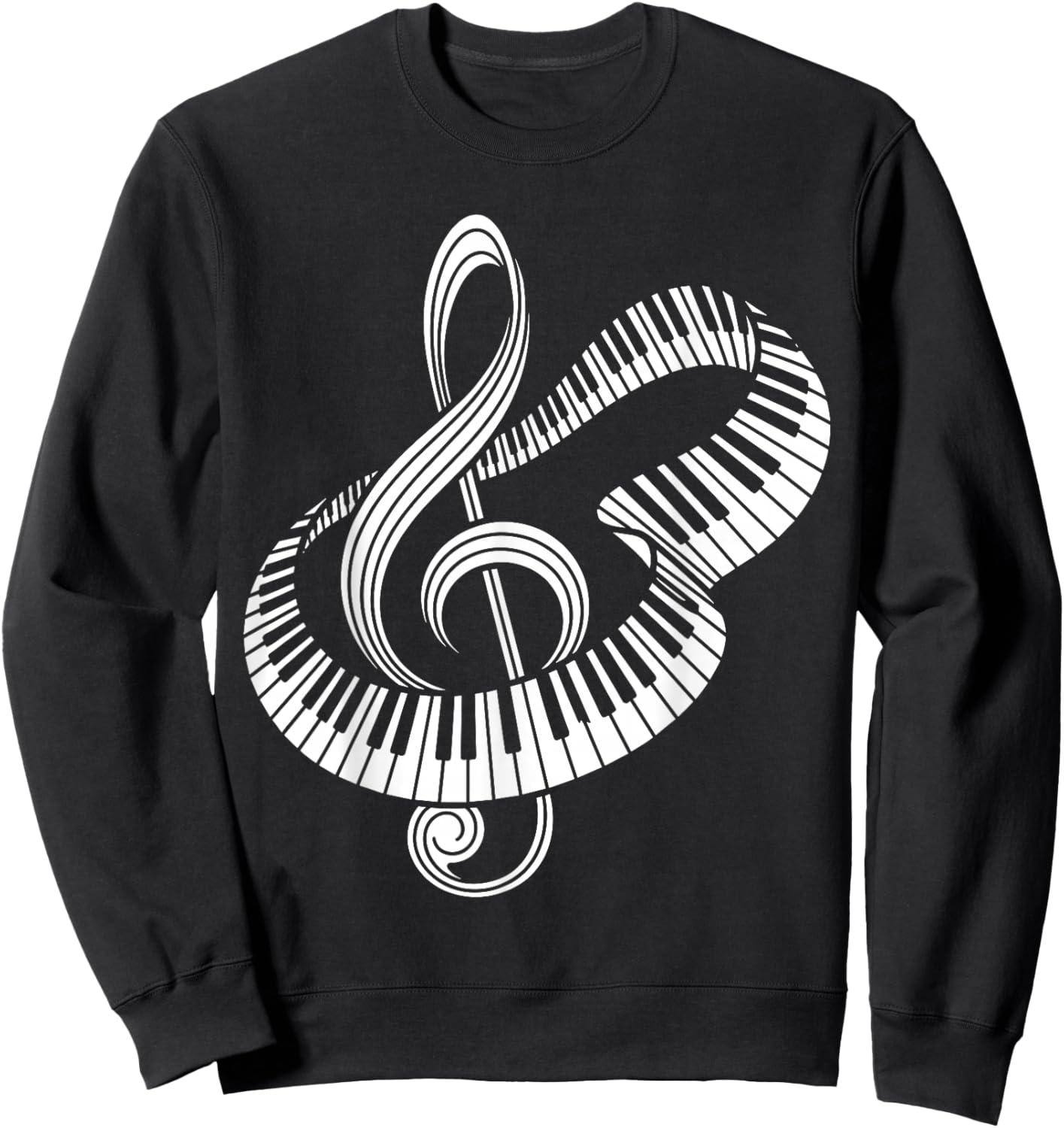 Pianist Music Note Treble Clef Piano Player Keyboard Teacher Sweatshirt - Sweatshirt | Black
