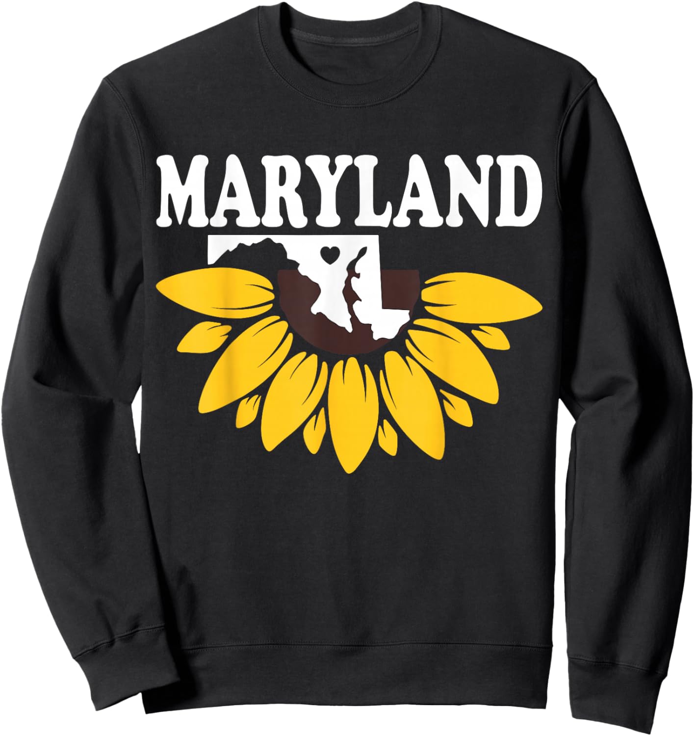 USA American Patriot Kids Boys Girls Maryland Sweatshirt - Sweatshirt | Black