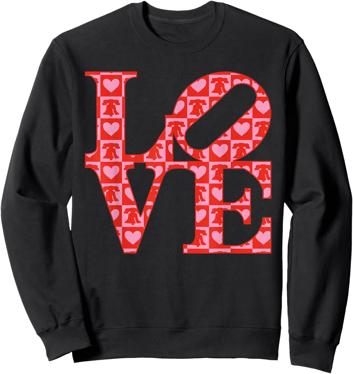 Love Sign Statue Hearts Philadelphia PA Sweatshirt - Sweatshirt | Black