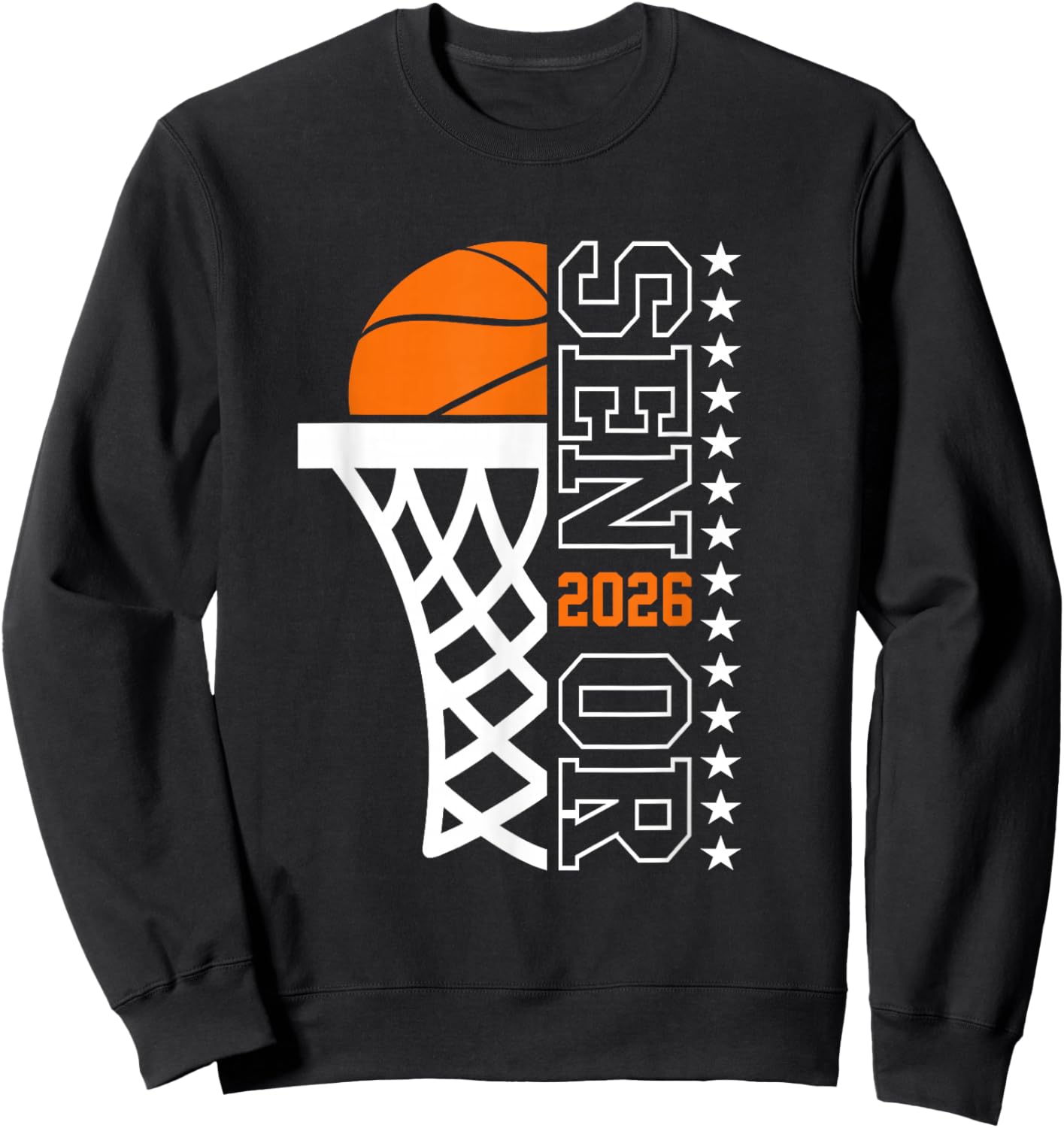 Graduate Senior Class of 2026 Basketball Player Graduation Sweatshirt - Sweatshirt | Black