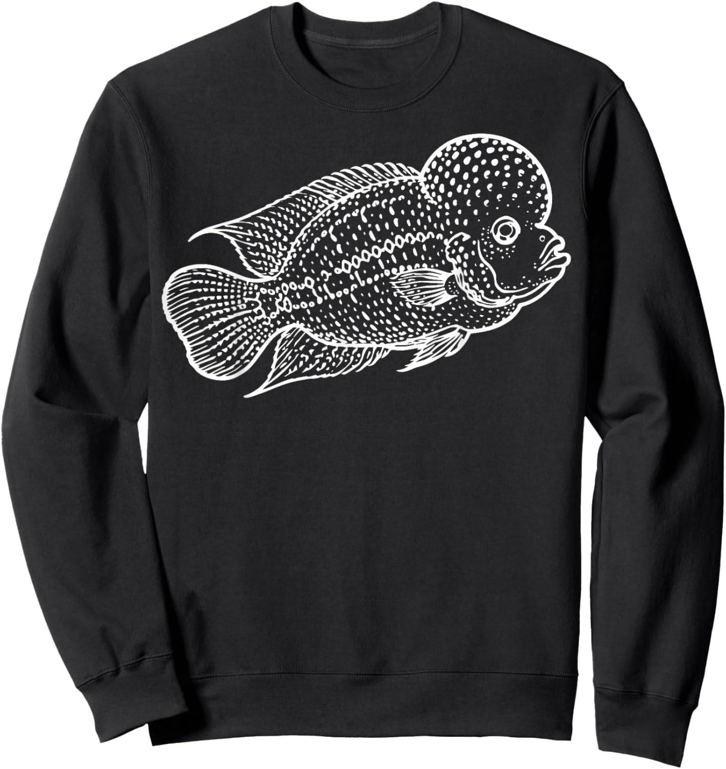 Flowerhorn Fish Sweatshirt - Sweatshirt | Black