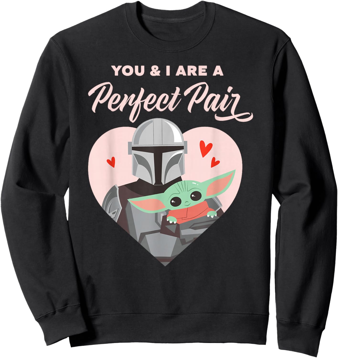 Star Wars The Mandalorian Valentine's Day Perfect Pair Sweatshirt - Sweatshirt | Black