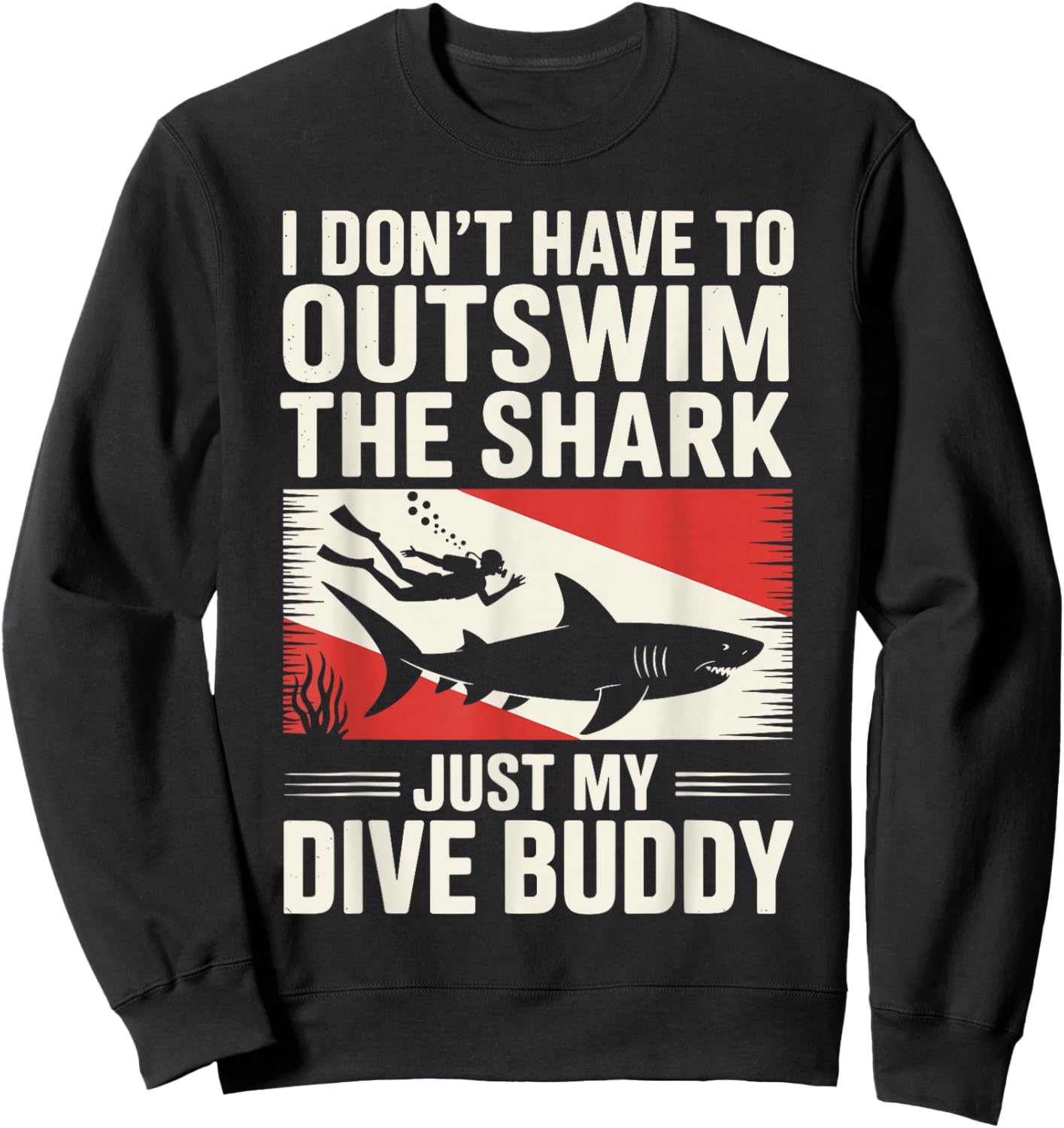 Funny Scuba Diving Art Women Scuba Dive Scuba Diver Sweatshirt - Sweatshirt | Black