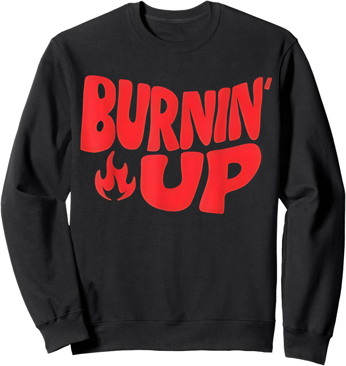 Burnin Up Flames Vintage Sweatshirt - Sweatshirt | Black