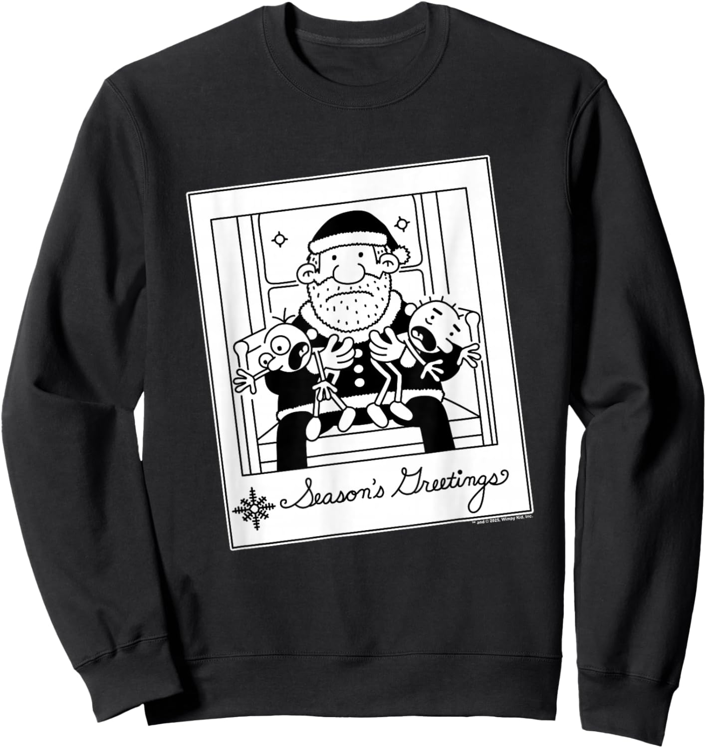 Diary of a Wimpy Kid Santa Greeting's Photo Sweatshirt - Sweatshirt | Black