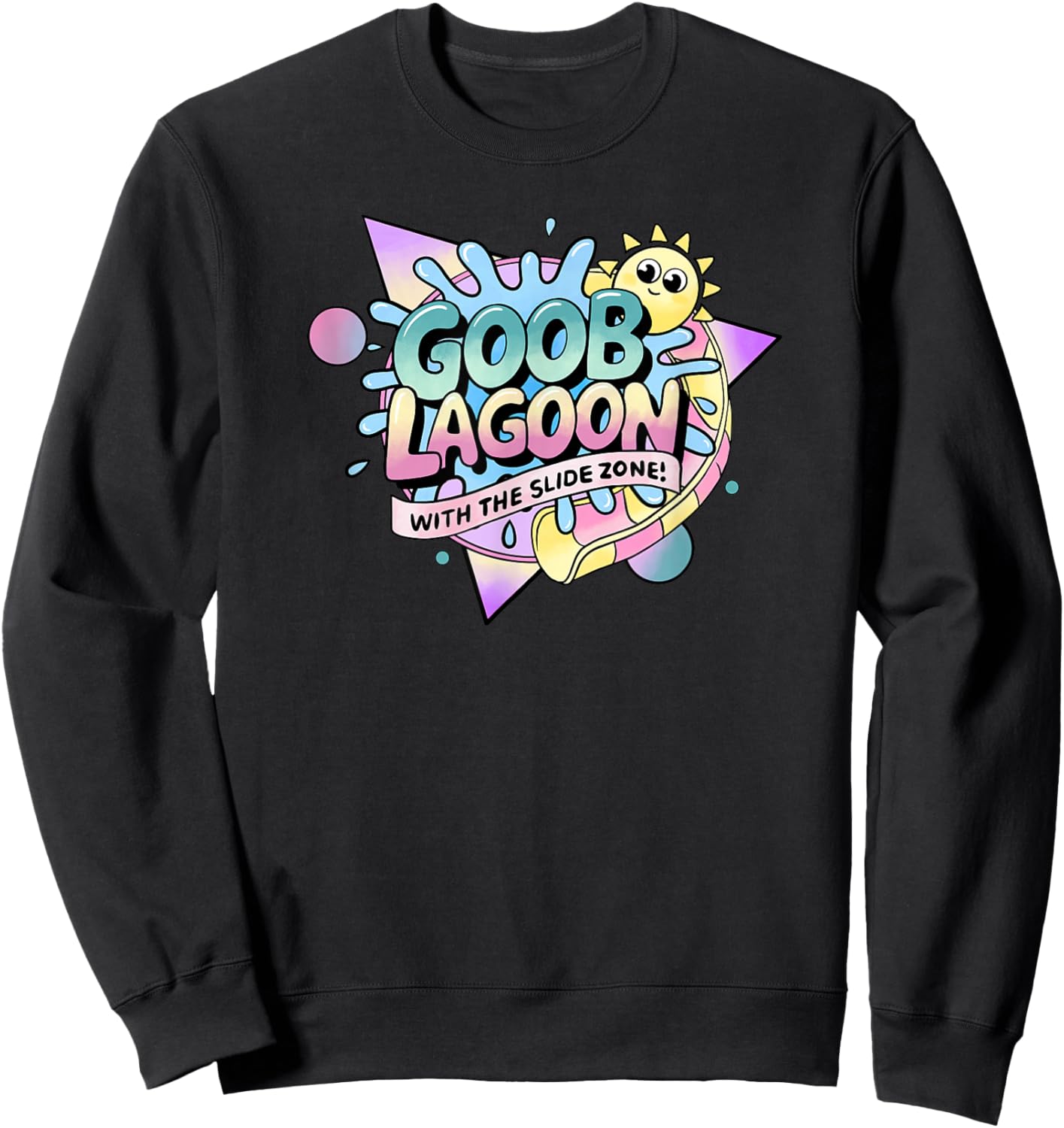 Goob Lagoon Waterpark Survivor with The Slide Zone Sweatshirt - Sweatshirt | Black
