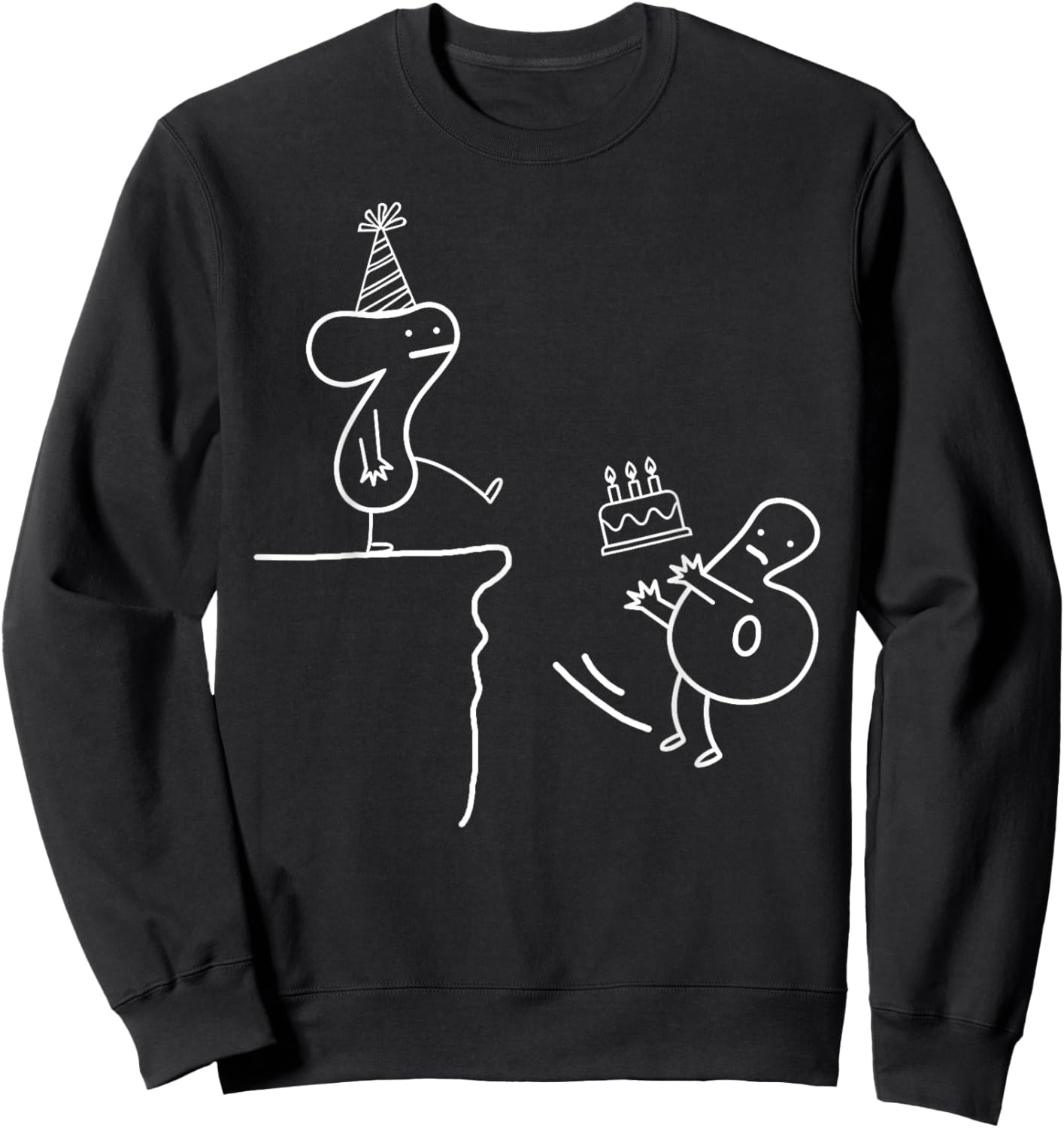 Funny Goodbye 6 Hello 7 Birthday 7th Bday 7 Years Old 67 Boy Sweatshirt - Sweatshirt | Black