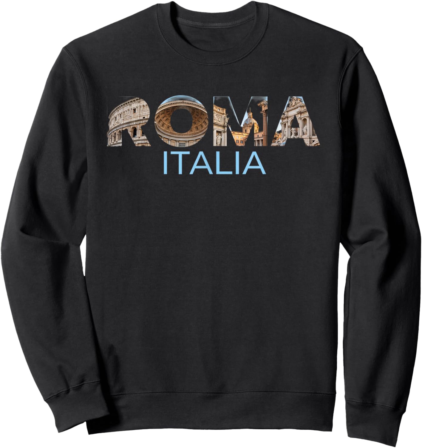 Roma Italia Rome Italy Travel Landmark Souvenir Sweatshirt - Sweatshirt | Black