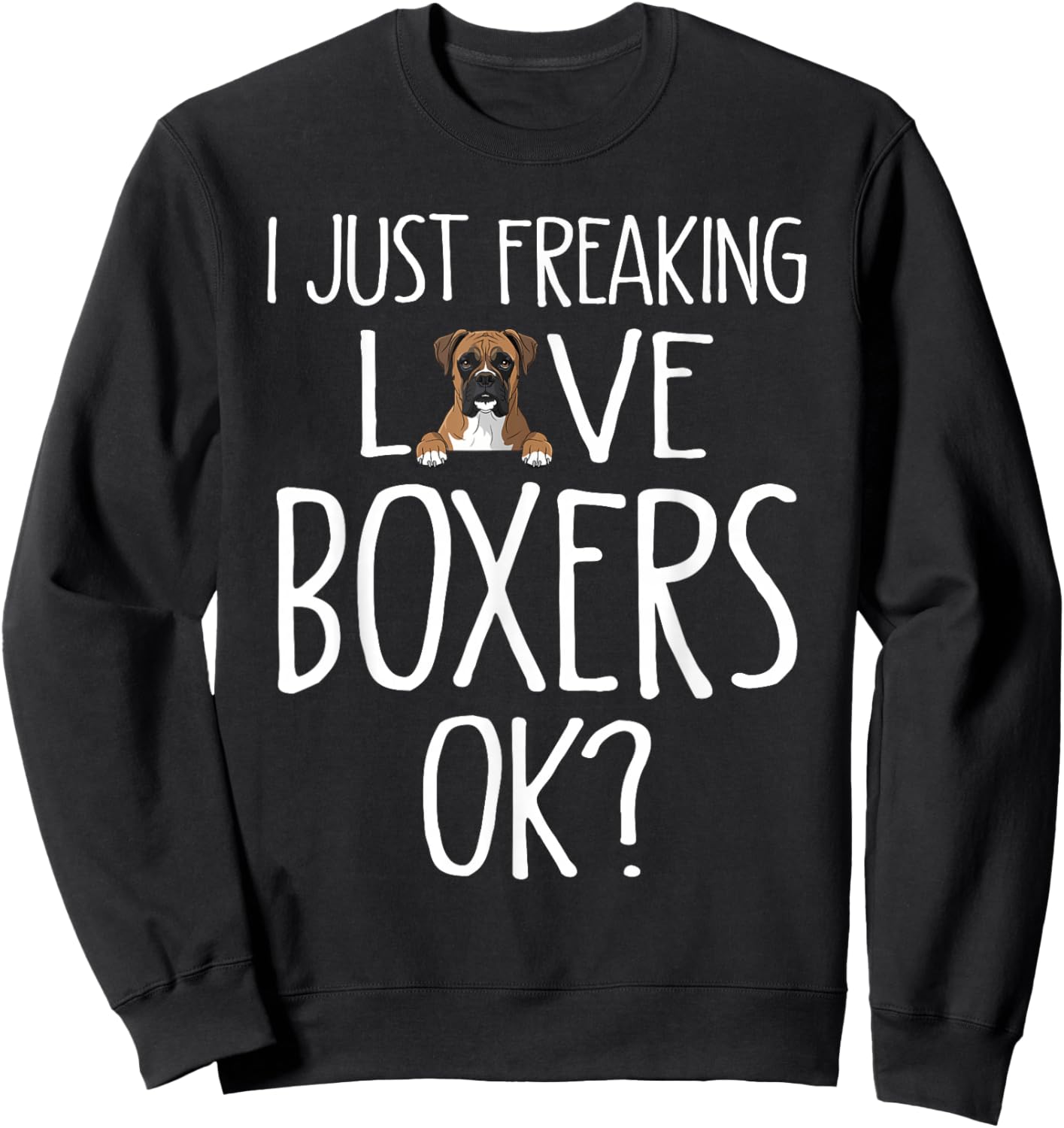 Retro Boxer Dog Mom Dog Dad Funny Boxer Sweatshirt - Sweatshirt | Black