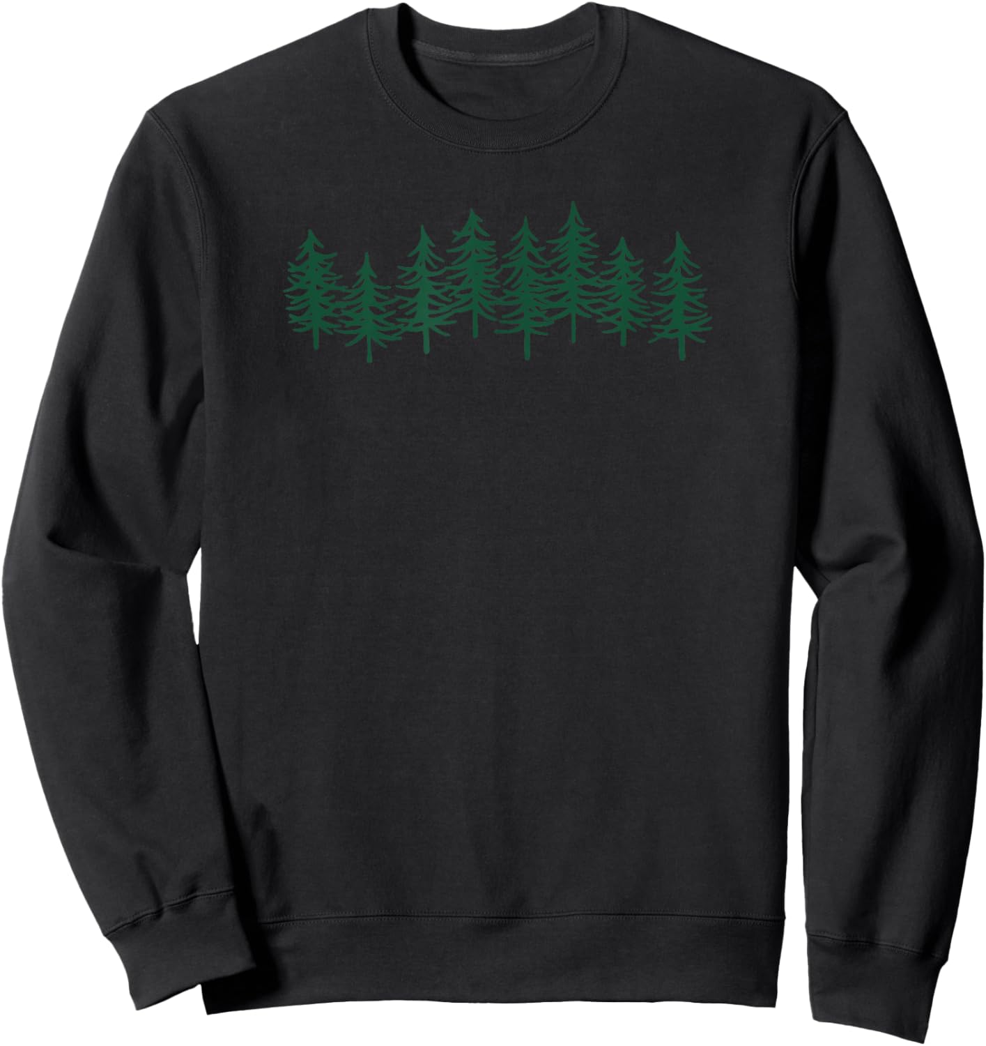 Simple Evergreen Tree Illustration, Cool Nature Sweatshirt - Sweatshirt | Black