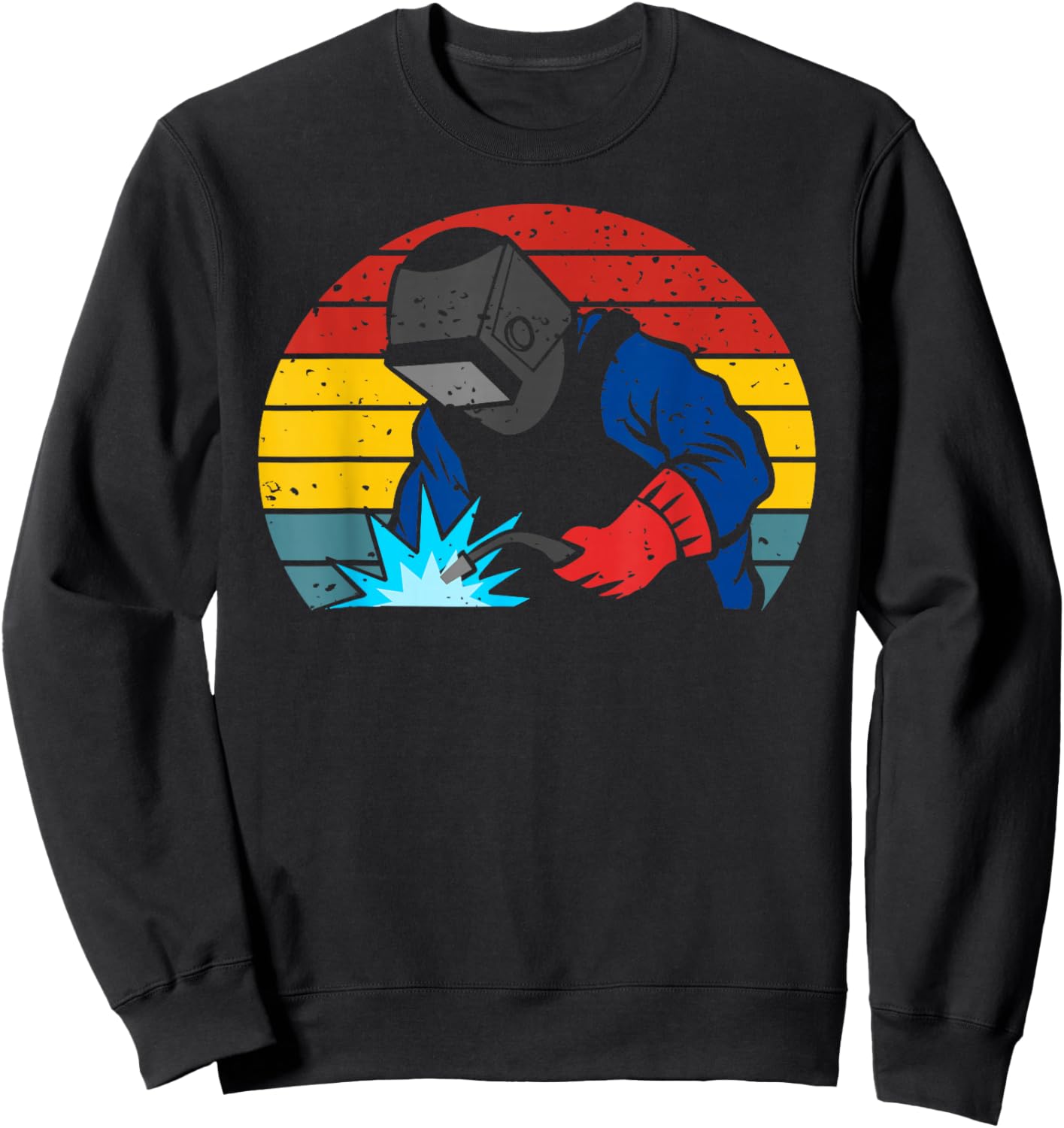 Retro Vintage Welding Welder Dad Men Sweatshirt - Sweatshirt | Black