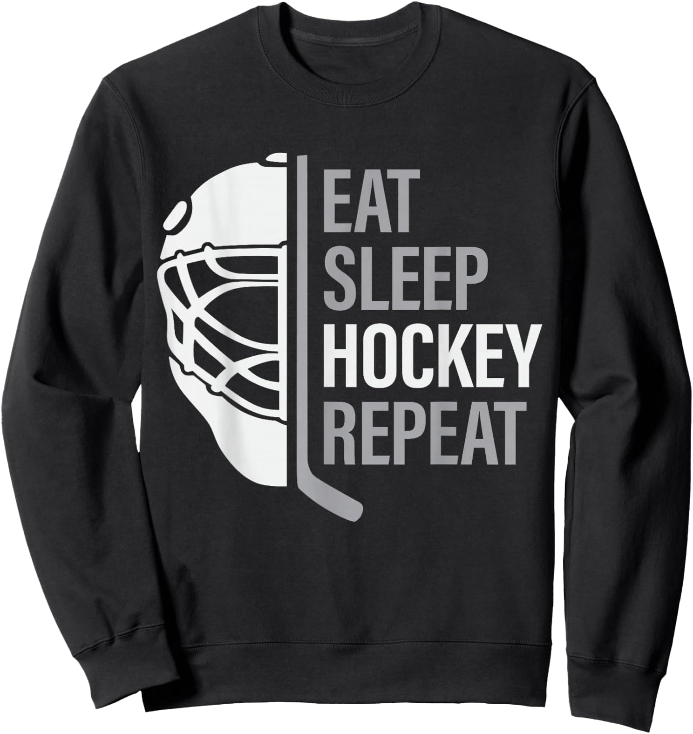 Ice Hockey Player Eat Sleep Hockey Repeat & Youth Sweatshirt - Sweatshirt | Black