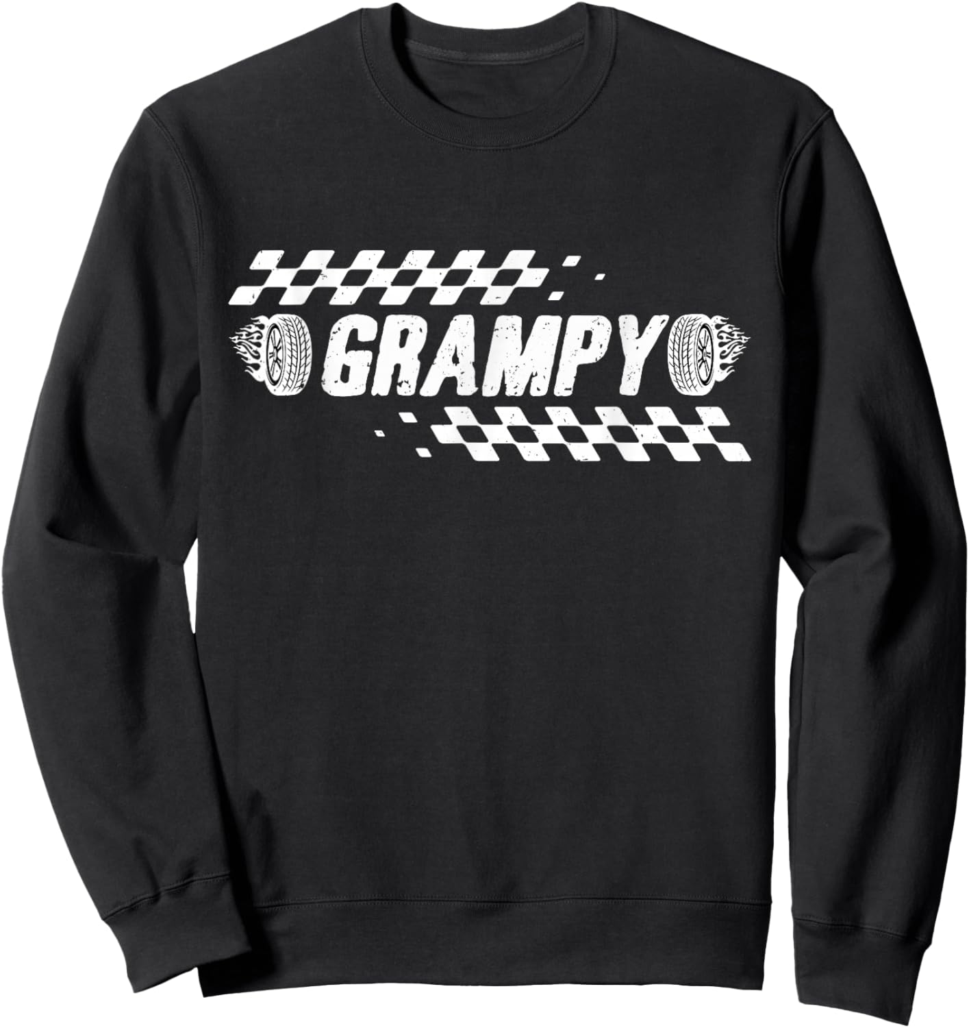 Grampy Racing Race Car Family Birthday Matching Sweatshirt - Sweatshirt | Black