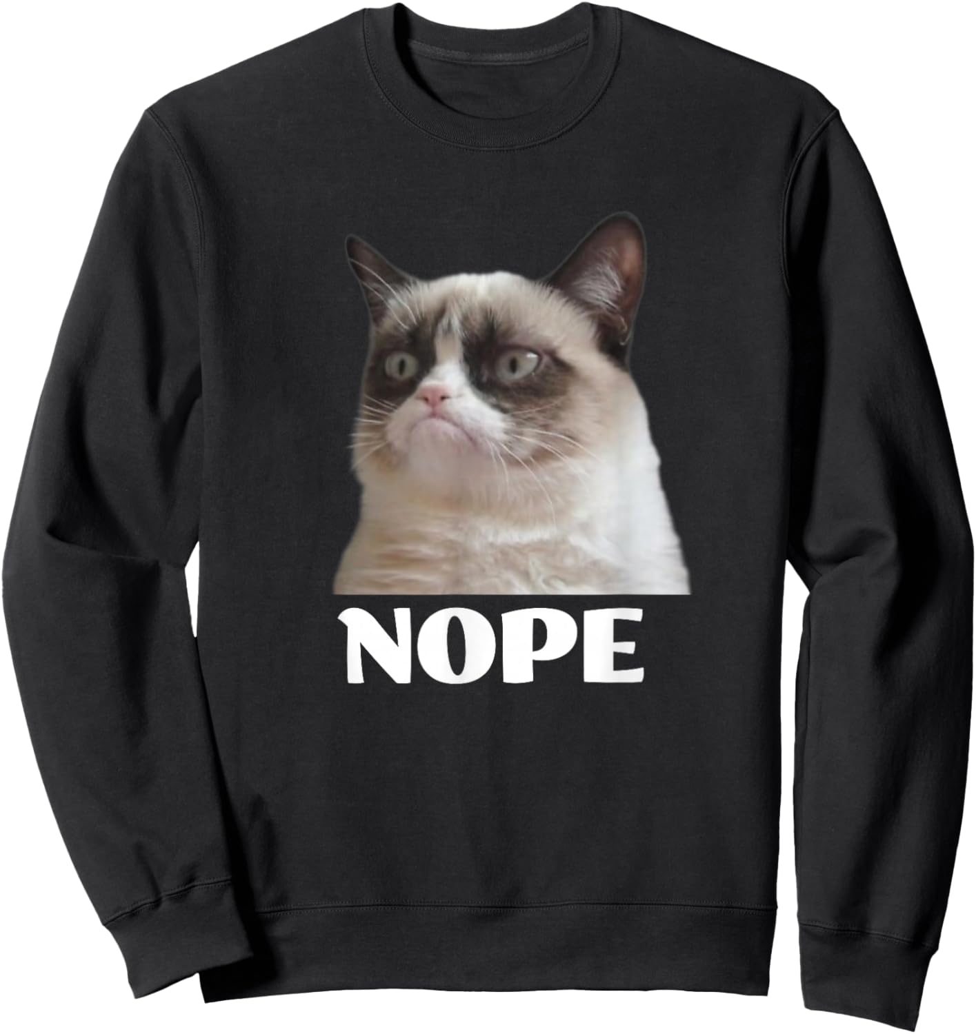 Cat Nope Sweatshirt - Sweatshirt | Black