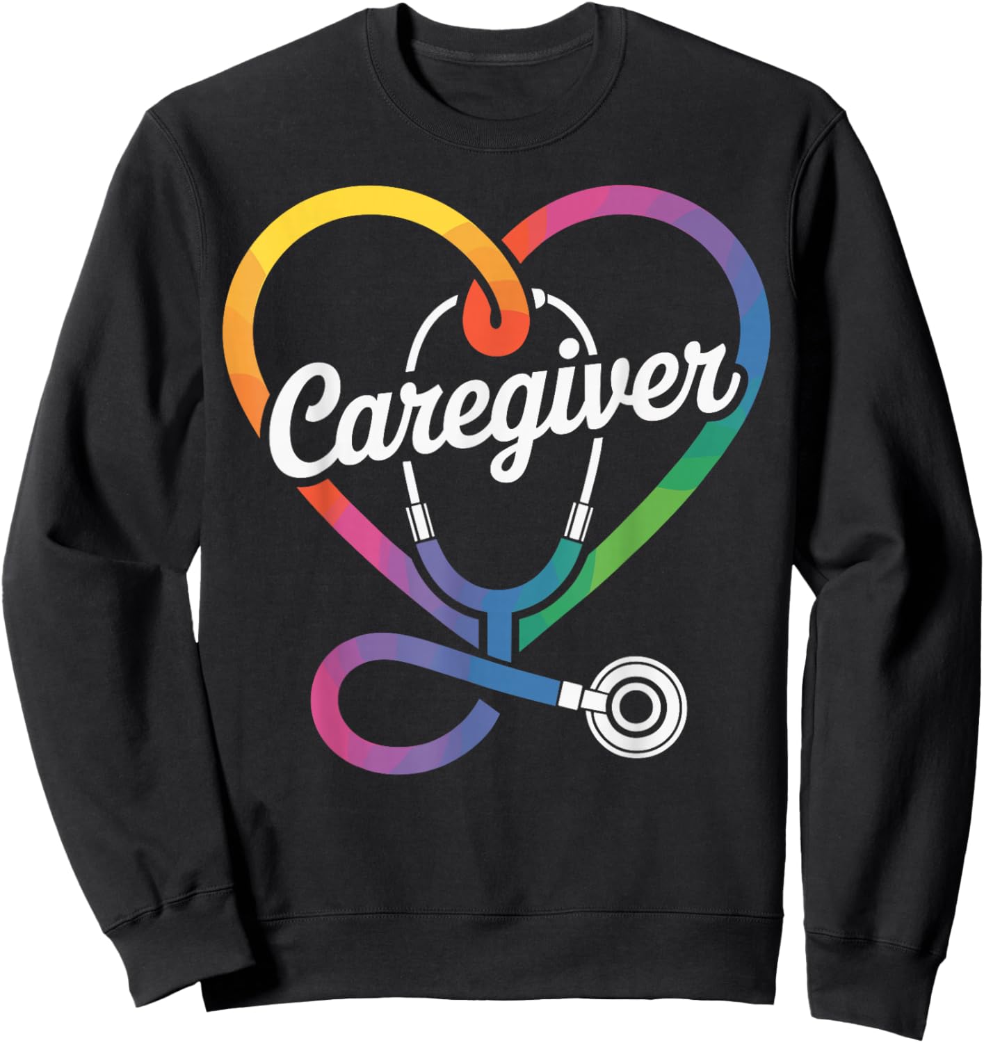 Caregiver Heart Sweatshirt - Sweatshirt | Black