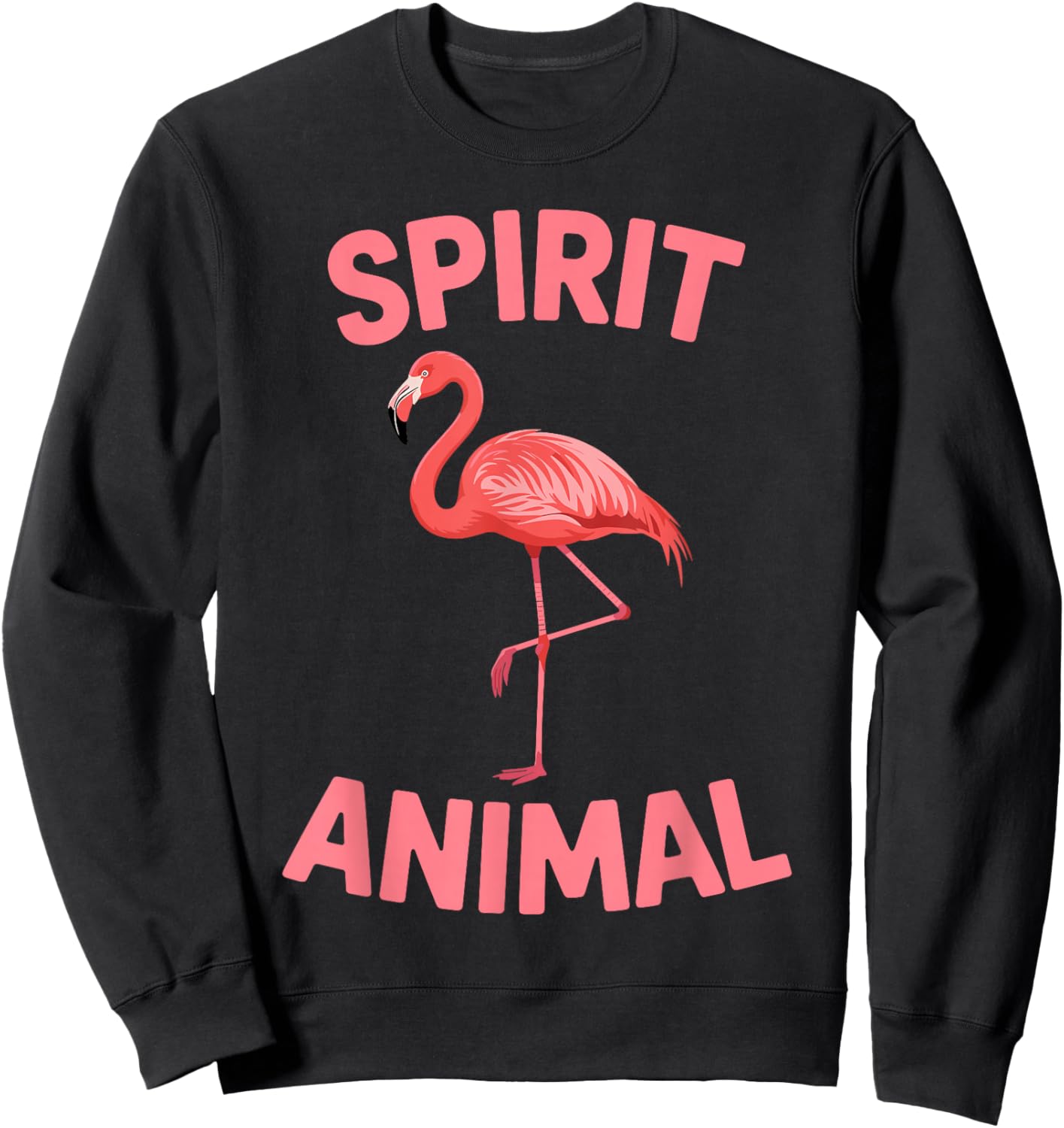 Funny Flamingo Art Women Kids Pink Flamingo Lover Sweatshirt - Sweatshirt | Black